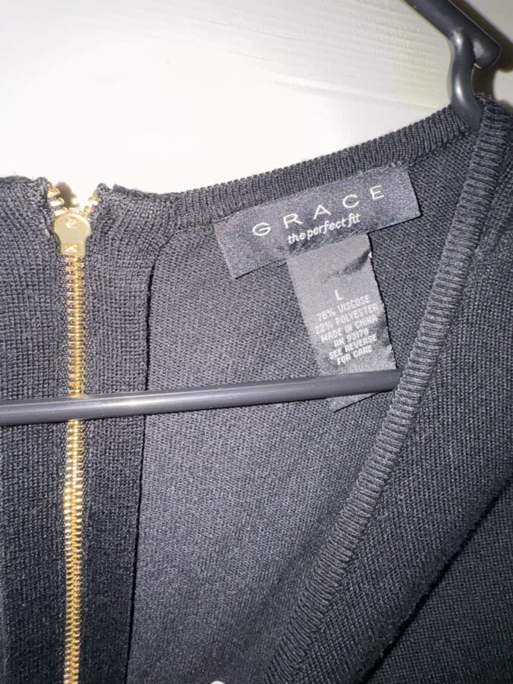 Grace Black Crew Neck Sweater - Thumbnail 2