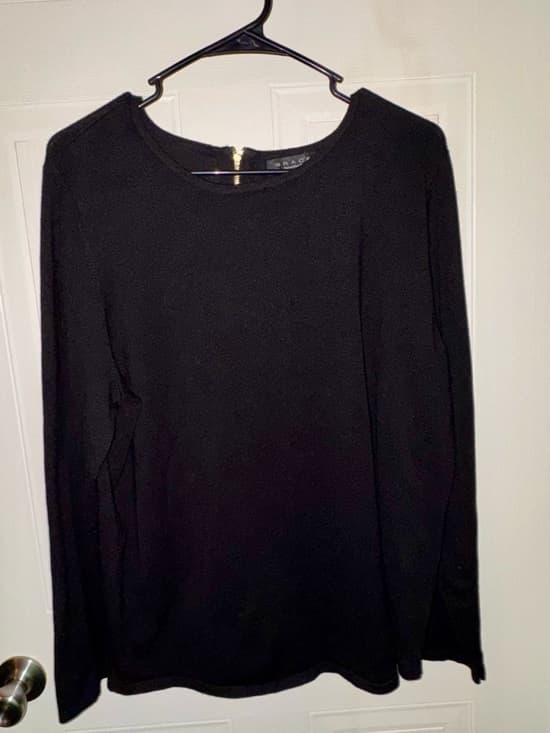 Grace Black Crew Neck Sweater - Thumbnail 4