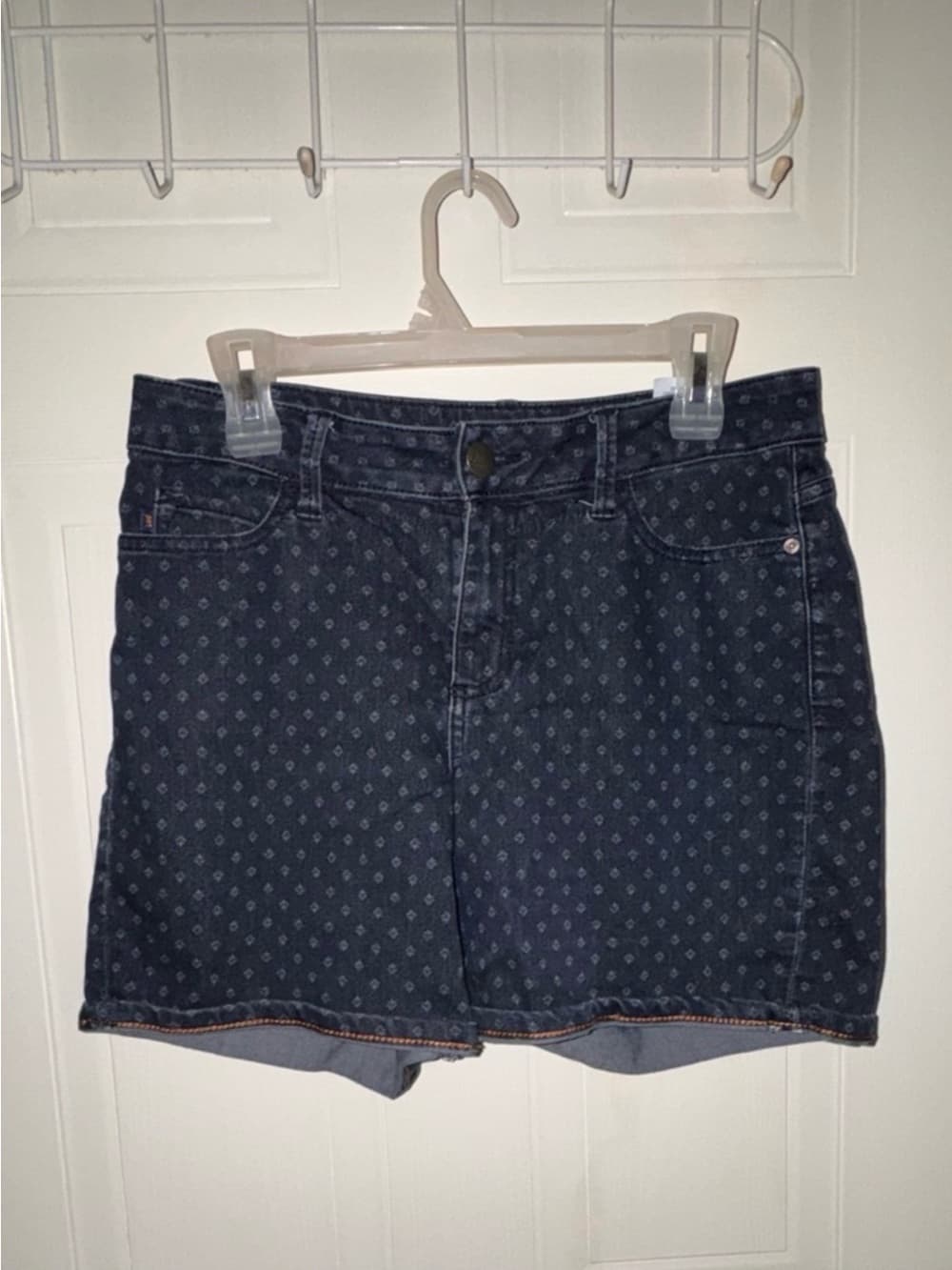 Lee Dark Blue Polka Dot Denim Shorts - Thumbnail 2