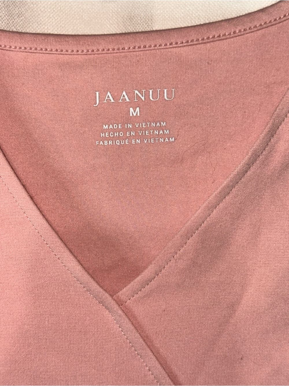 Jaanuu rose Pink Wrap-Front Women’s uniform scrub Top - Thumbnail 2