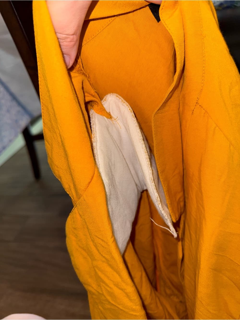 VTG Women's Lightweight Mustard Orange Blazer Jacket - Thumbnail 4
