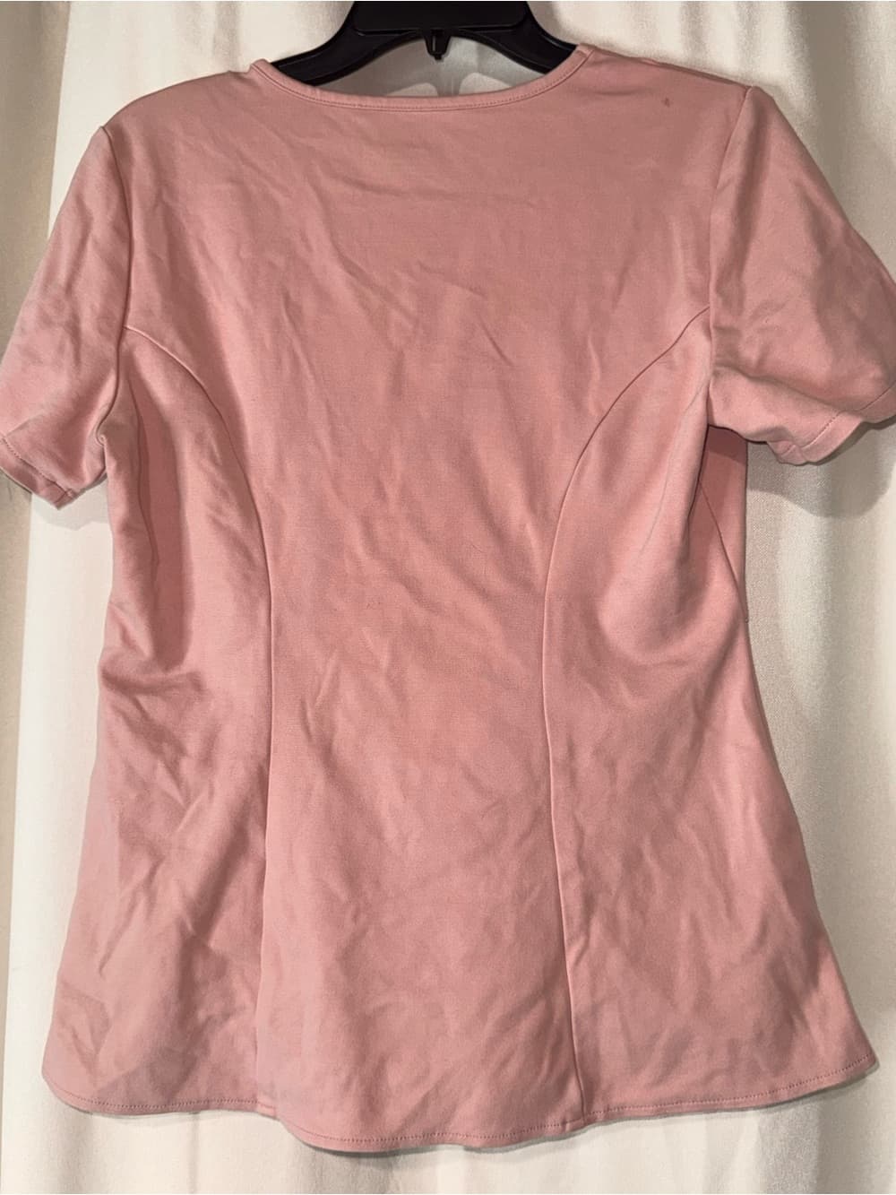 Jaanuu rose Pink Wrap-Front Women’s uniform scrub Top