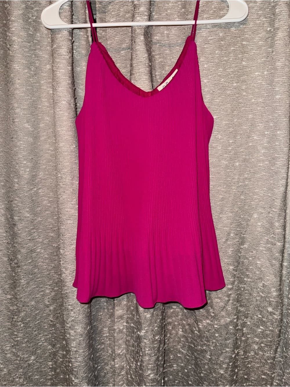 Boutique She+Sky Bright Magenta Spaghetti Strap Summer Blouse size Medium - Thumbnail 2