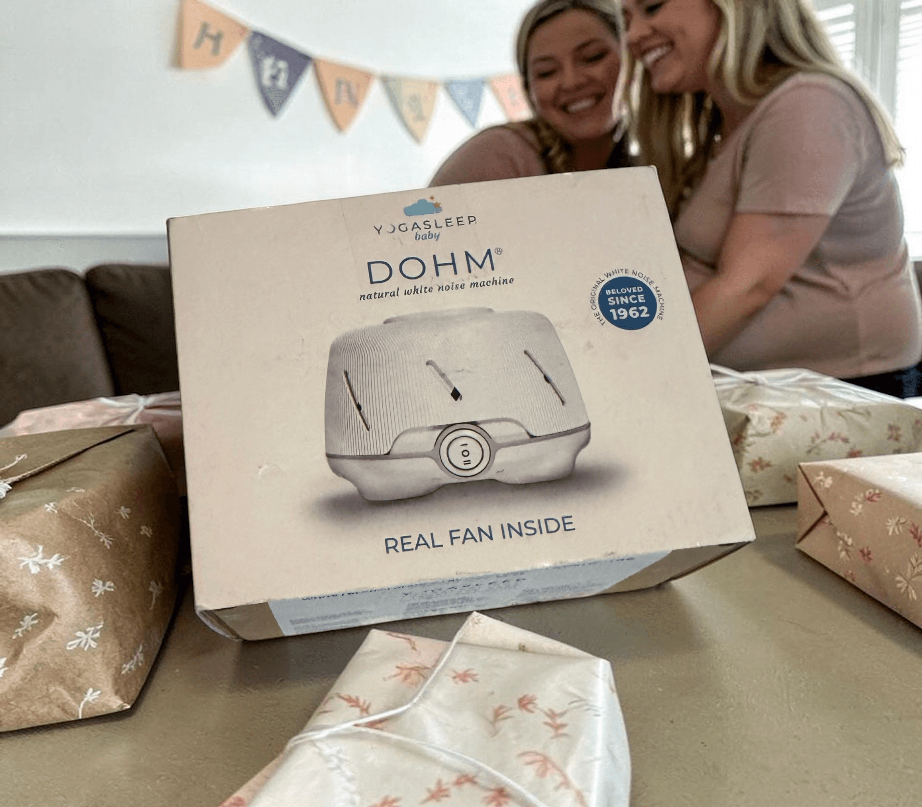 Postpartum Gift Basket Bundle New Mom - White Noise Machine, Heating Pad, Belly Bands, Nursing Pillow Covers, Car Seat Belt Adjuster - Thumbnail 4