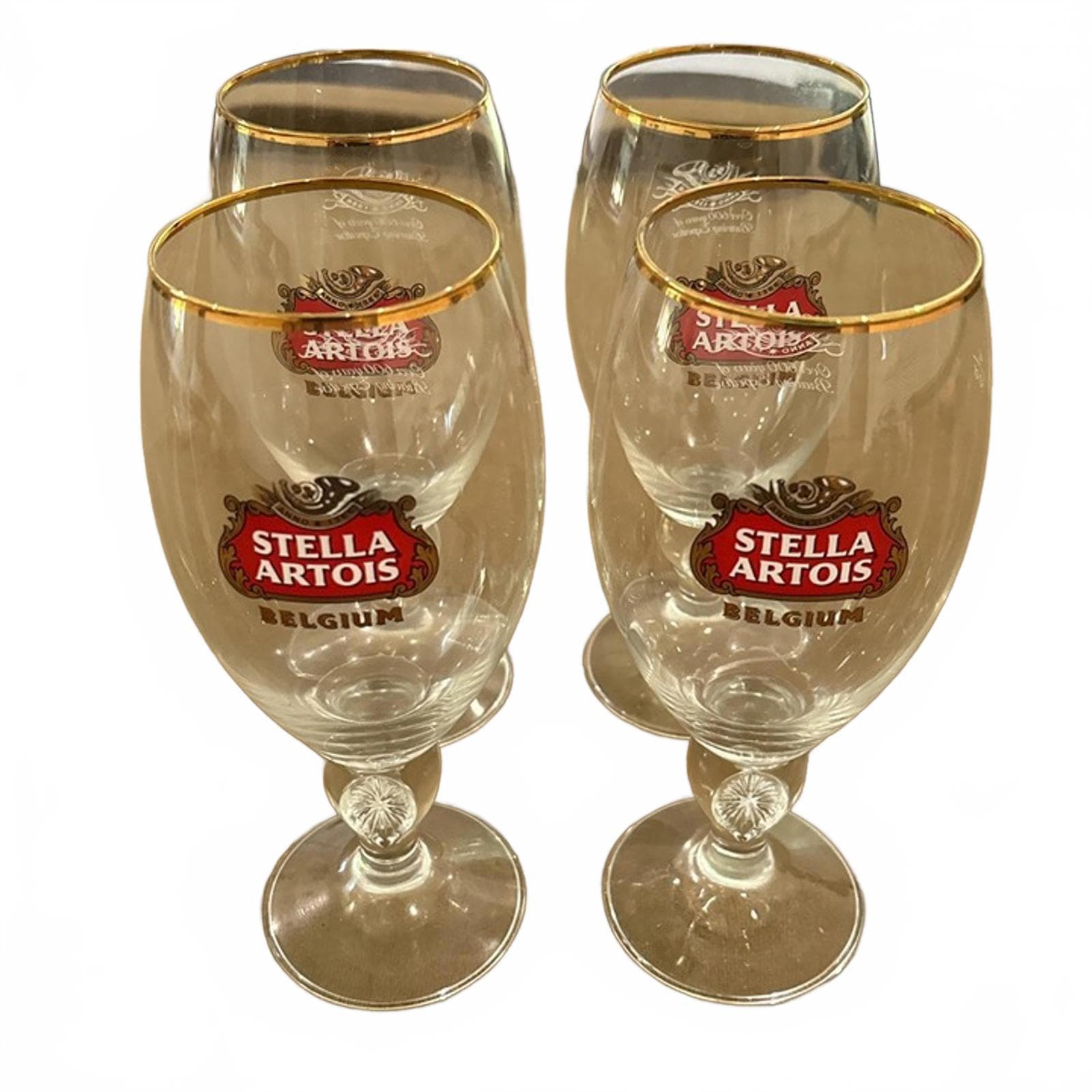 STELLA ARTOIS 50CL BEER GLASS SET OF 4 .Logo may vary on product
