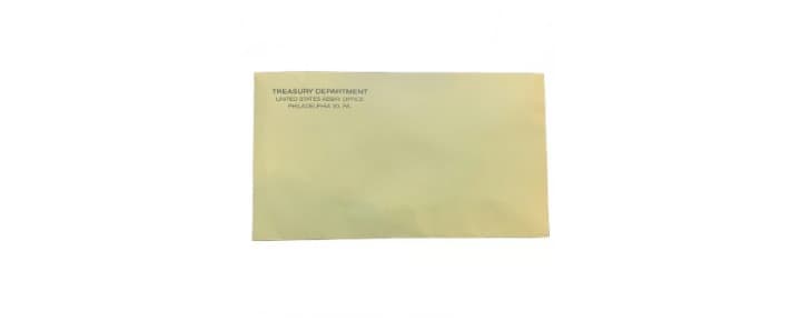 Treasure Department sealed Envelope Sealed (Unopened) (Unsearched)