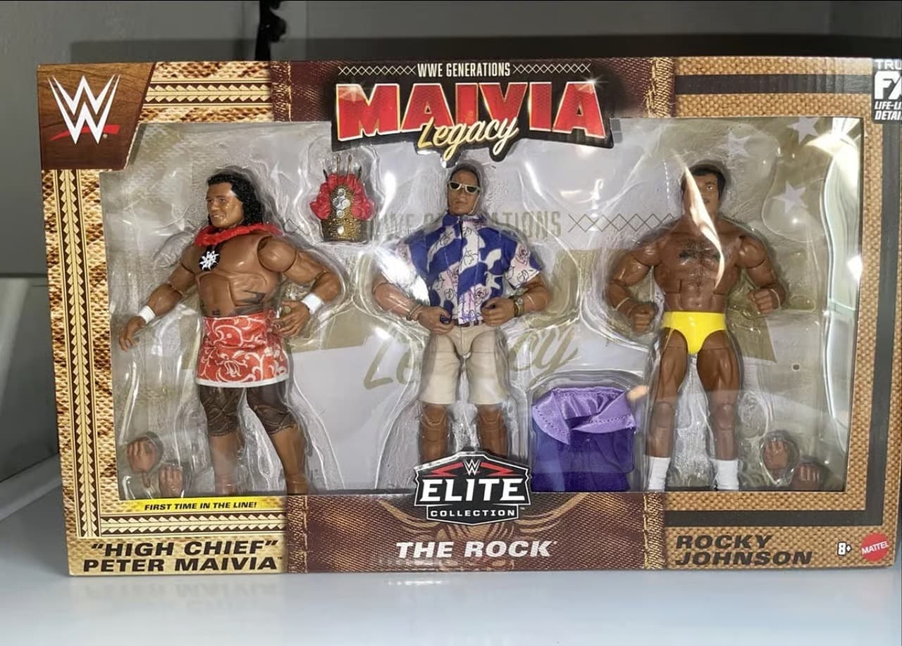 WWE Mattel Elite Generations Maivia Legacy 3-Pack The Rock Rocky Johnson