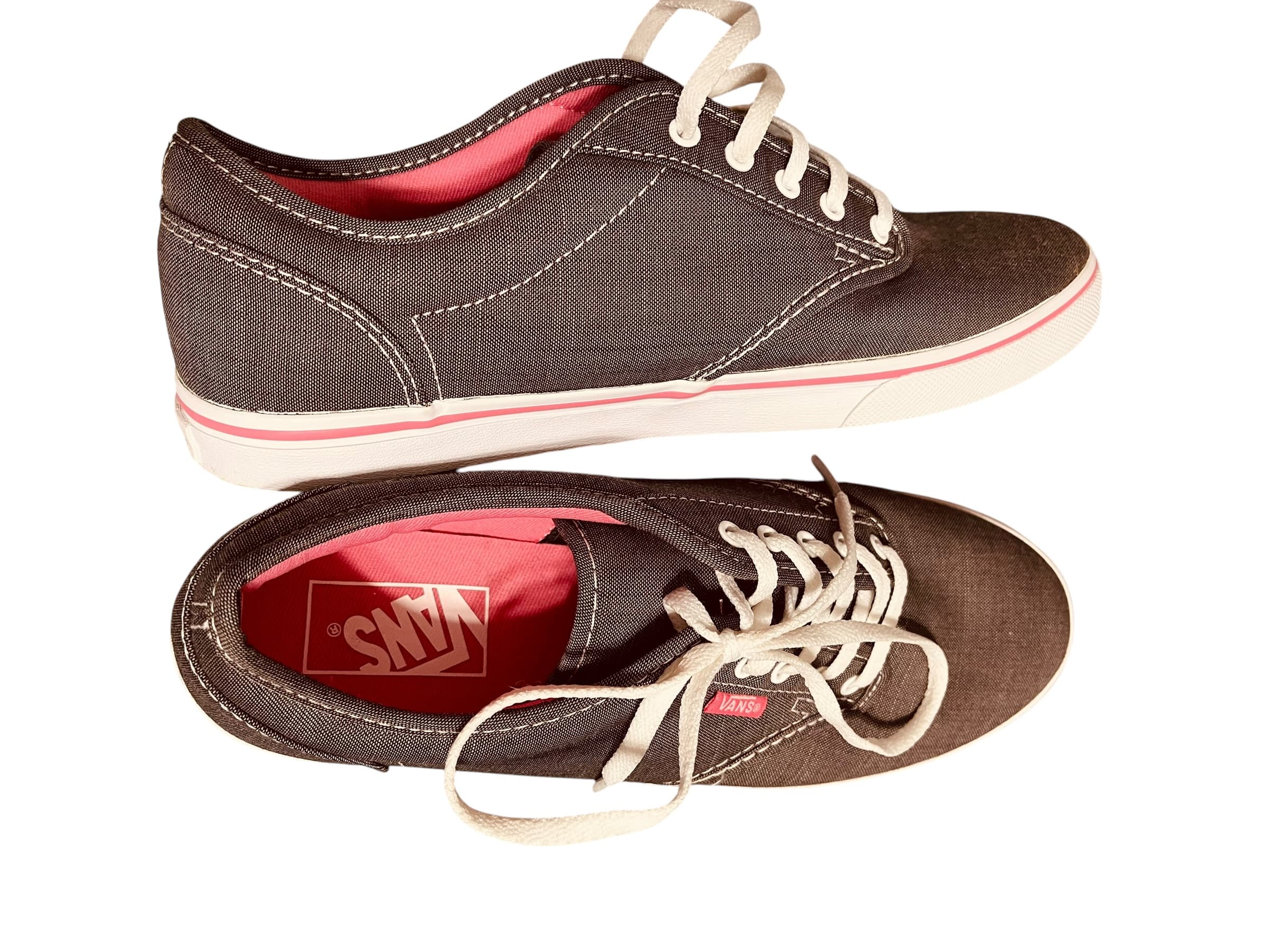 Van’s Women’s Classic Low Top Grey/Pink Sneakers - Thumbnail 3