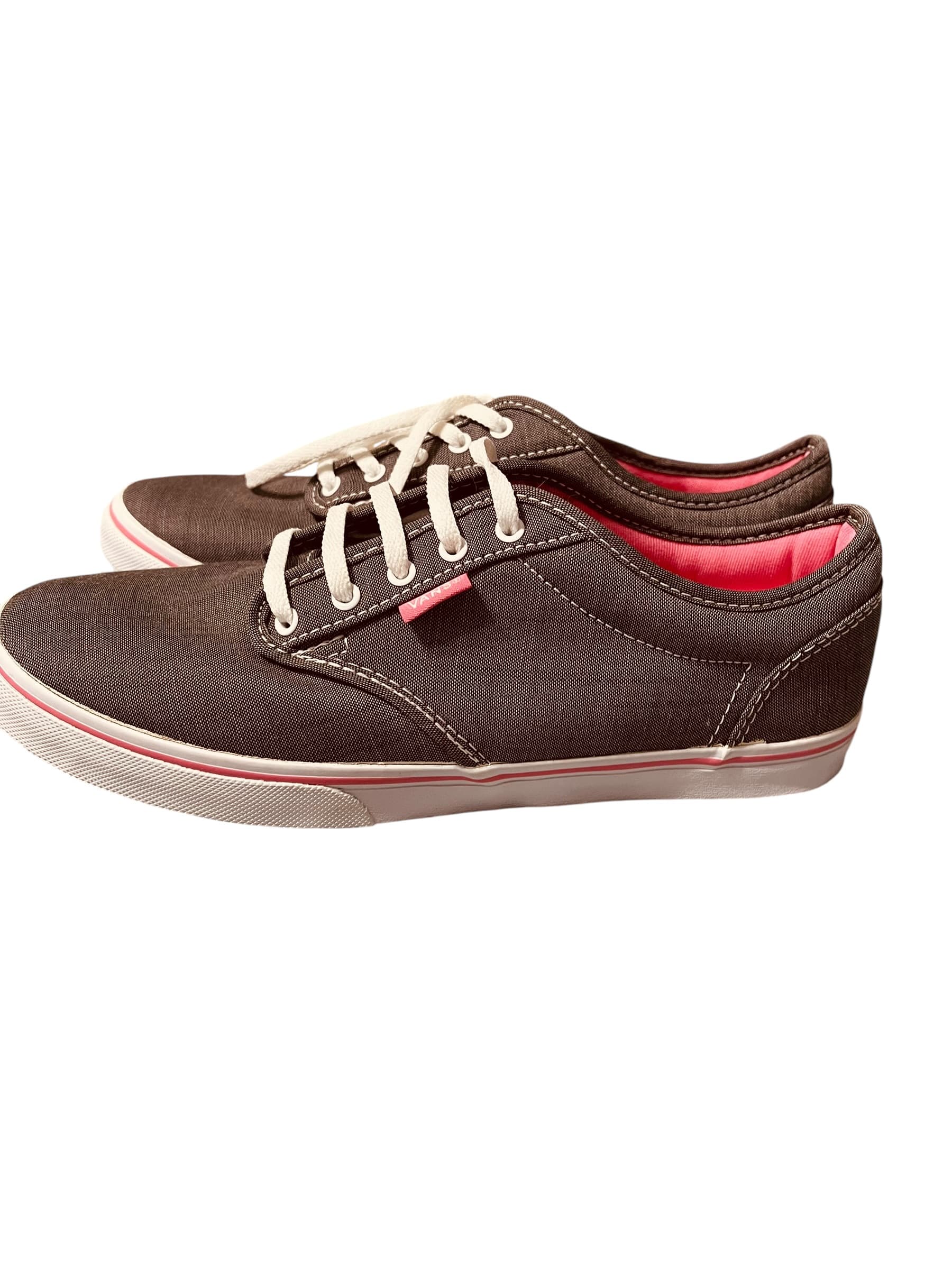 Van’s Women’s Classic Low Top Grey/Pink Sneakers - Thumbnail 6