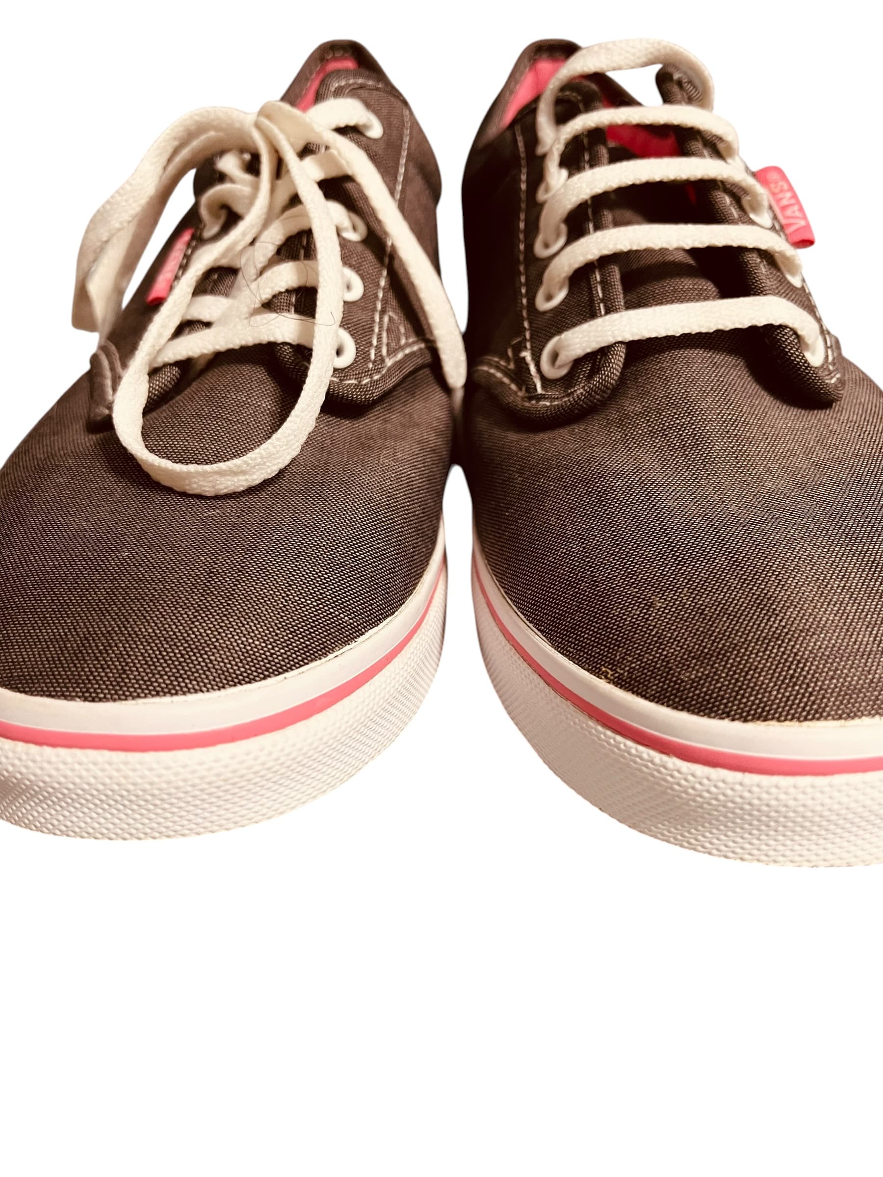 Van’s Women’s Classic Low Top Grey/Pink Sneakers - Thumbnail 2