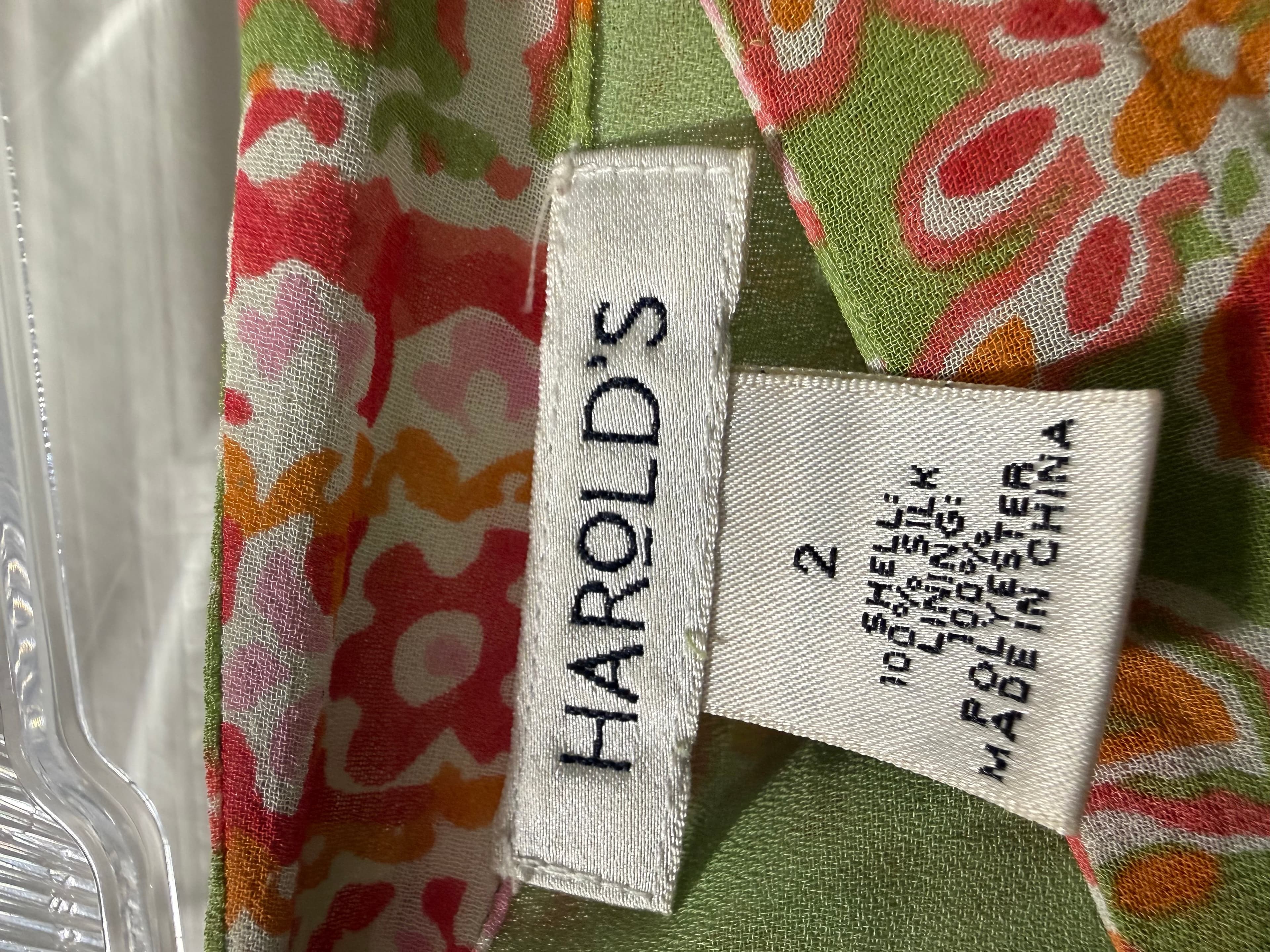 Harold's Silk Floral Skirt Size 2 - Thumbnail 2