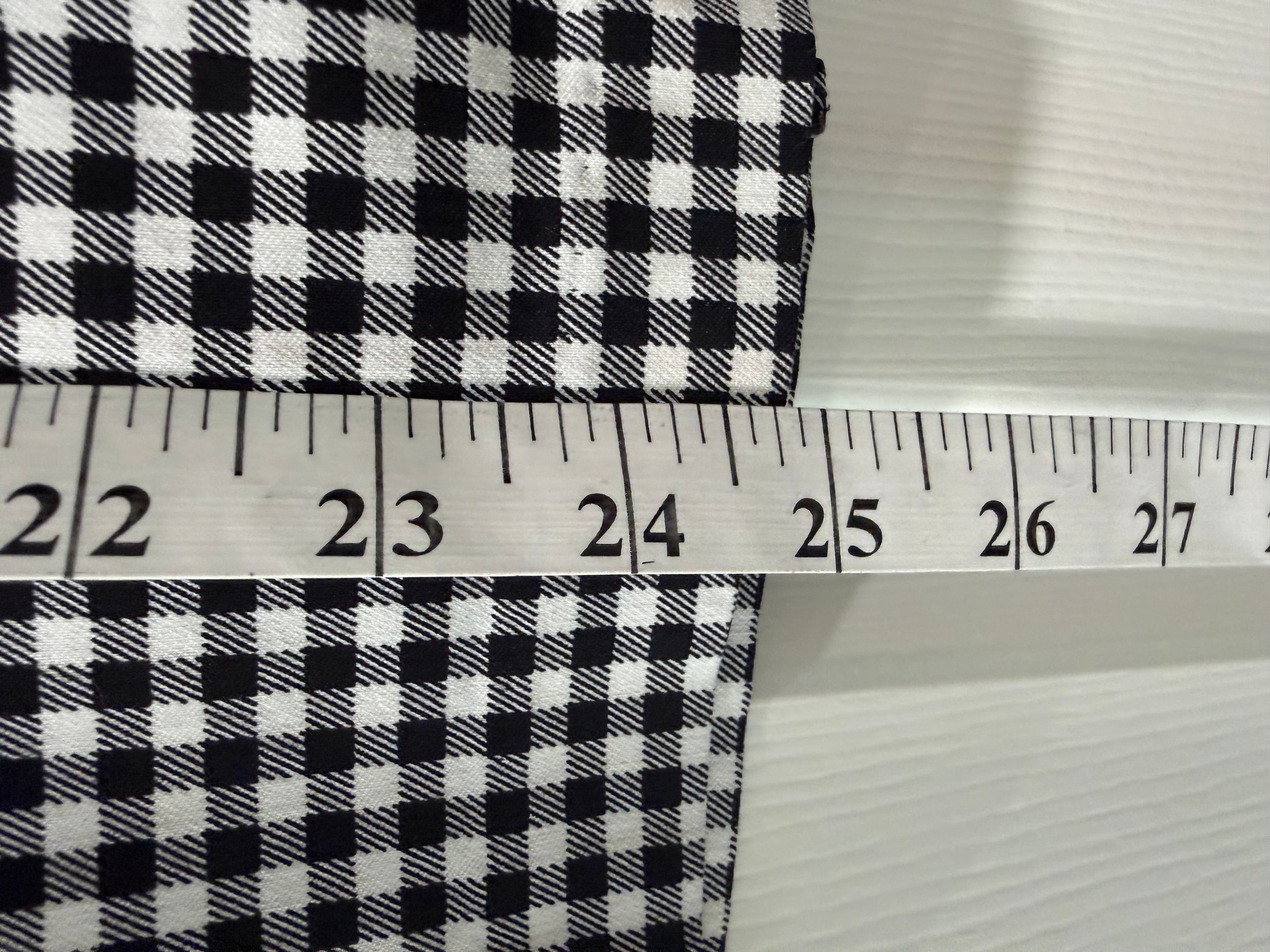 Black and White Gingham Pencil Skirt - Thumbnail 2