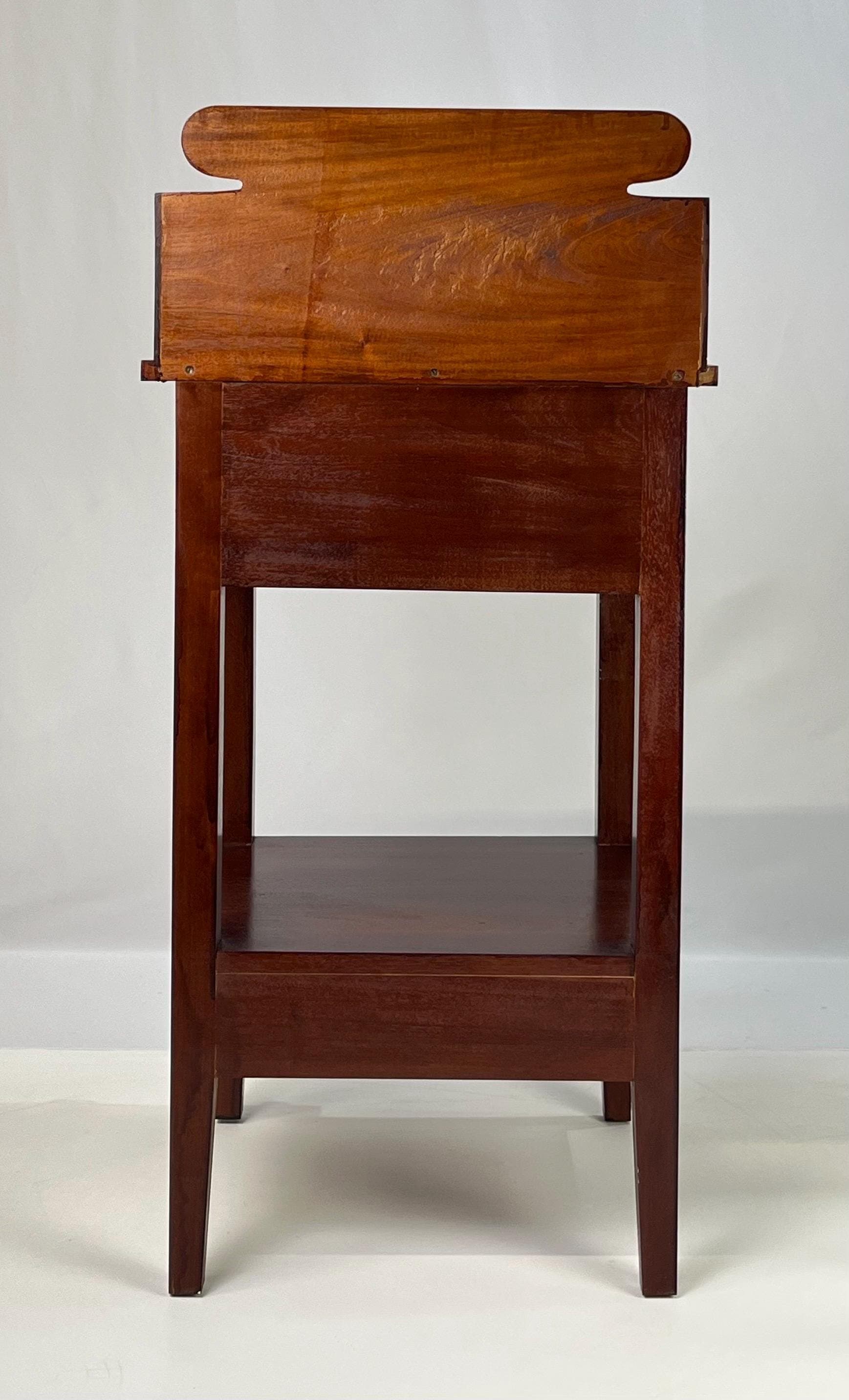 Antique Country Solid Mahogany Washstand / Bedside Table - Thumbnail 6