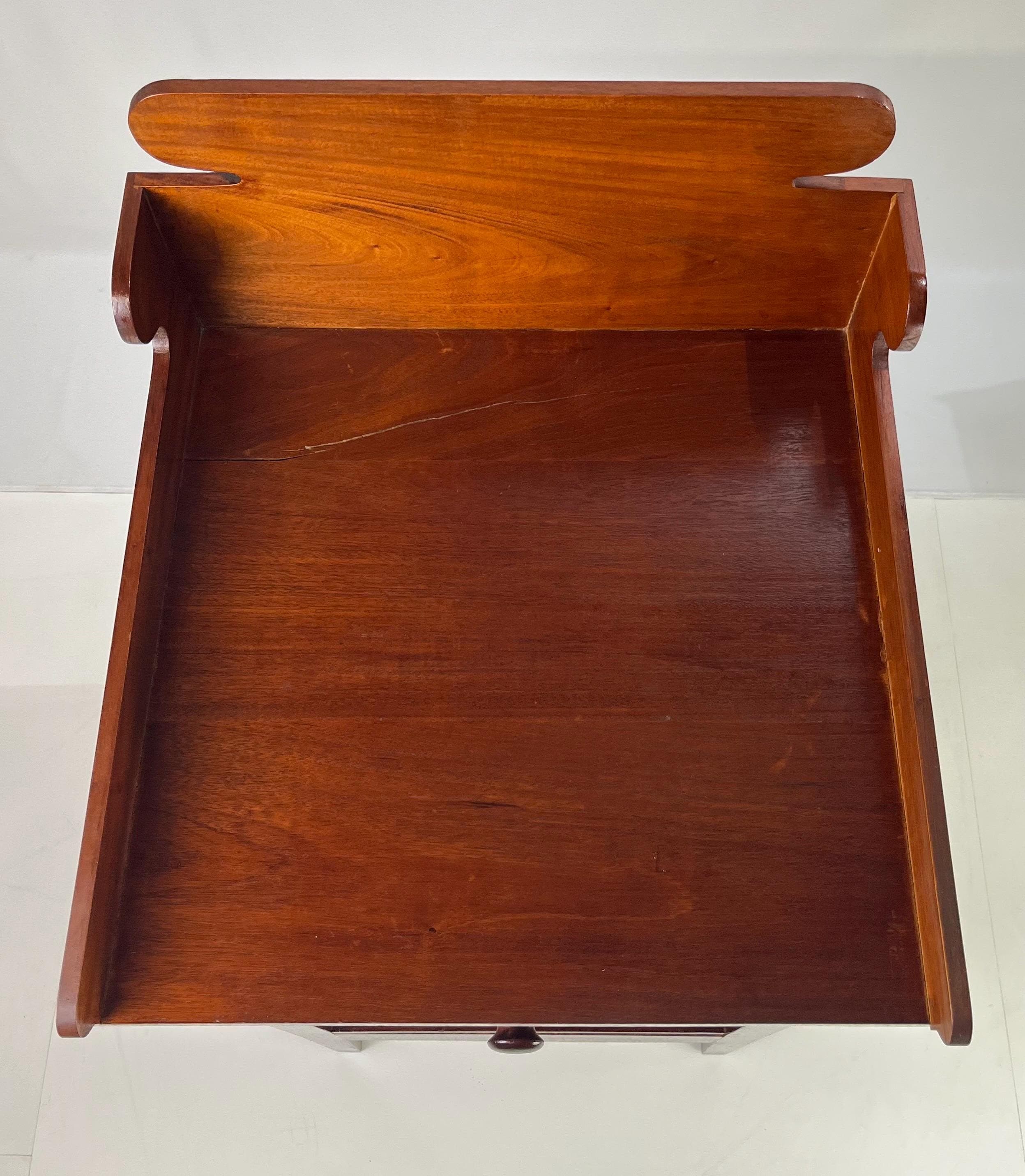 Antique Country Solid Mahogany Washstand / Bedside Table - Thumbnail 7