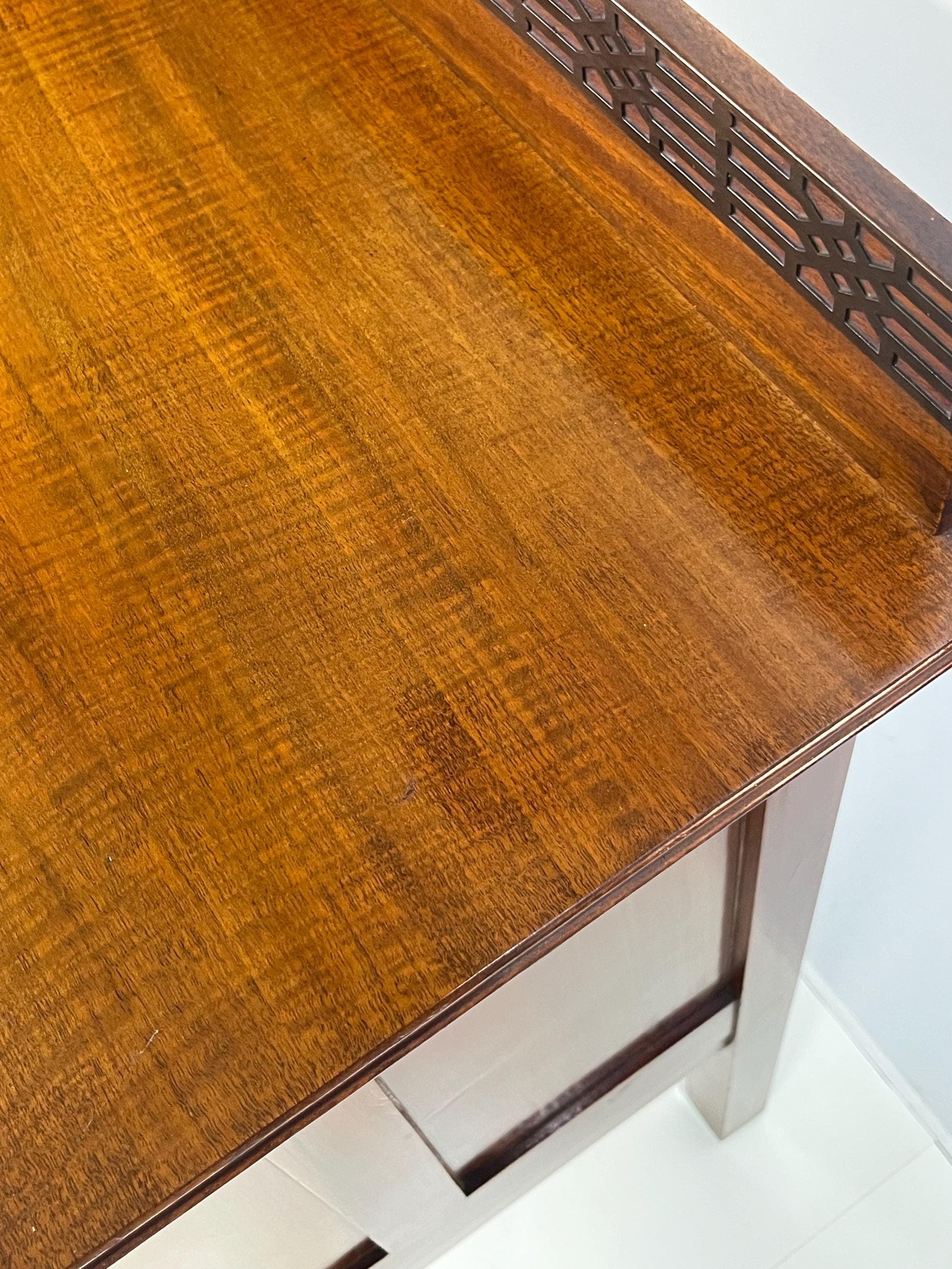 Vintage Regency Style Figured Mahogany Server or Washstand - Thumbnail 9