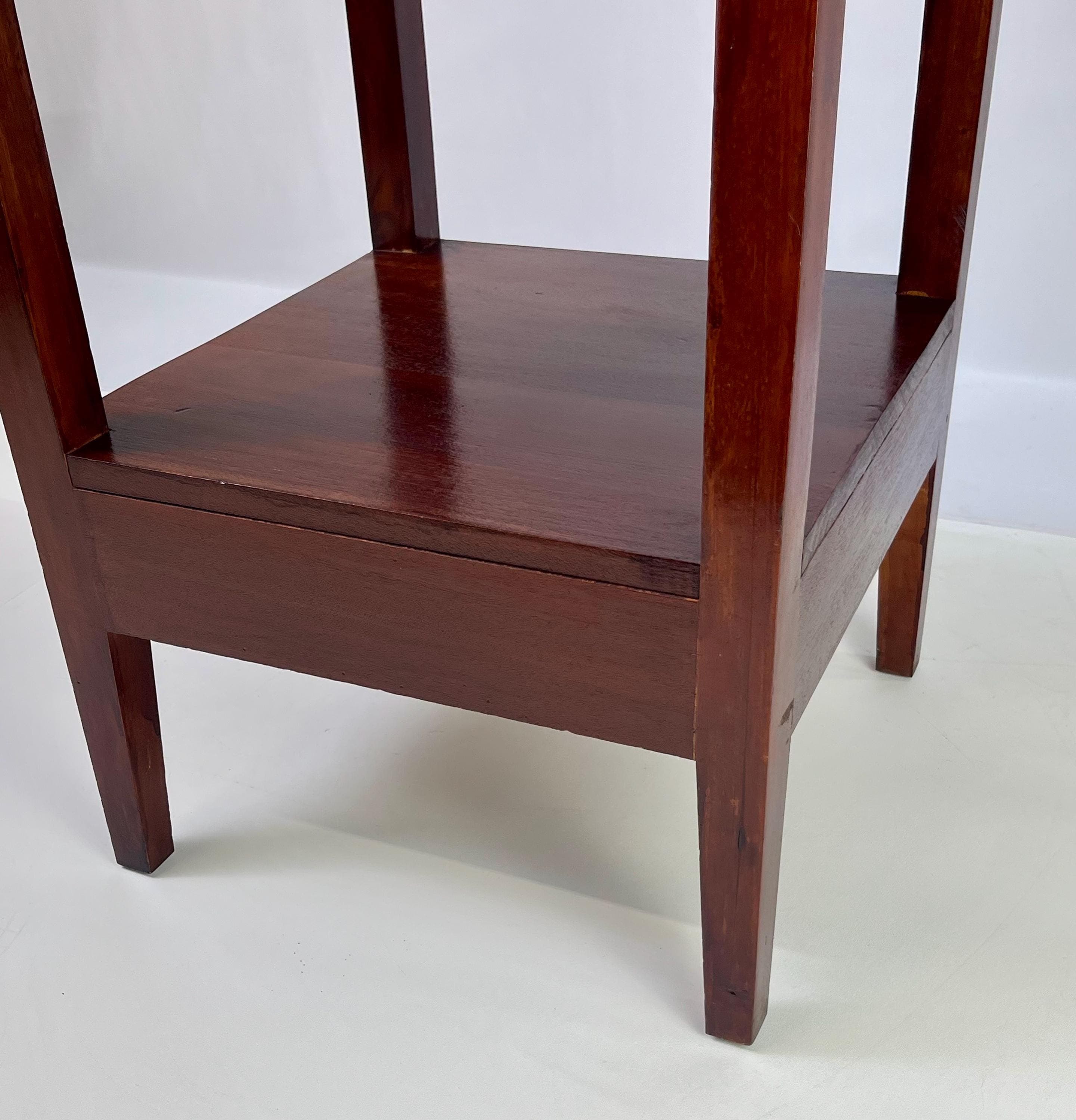 Antique Country Solid Mahogany Washstand / Bedside Table - Thumbnail 10
