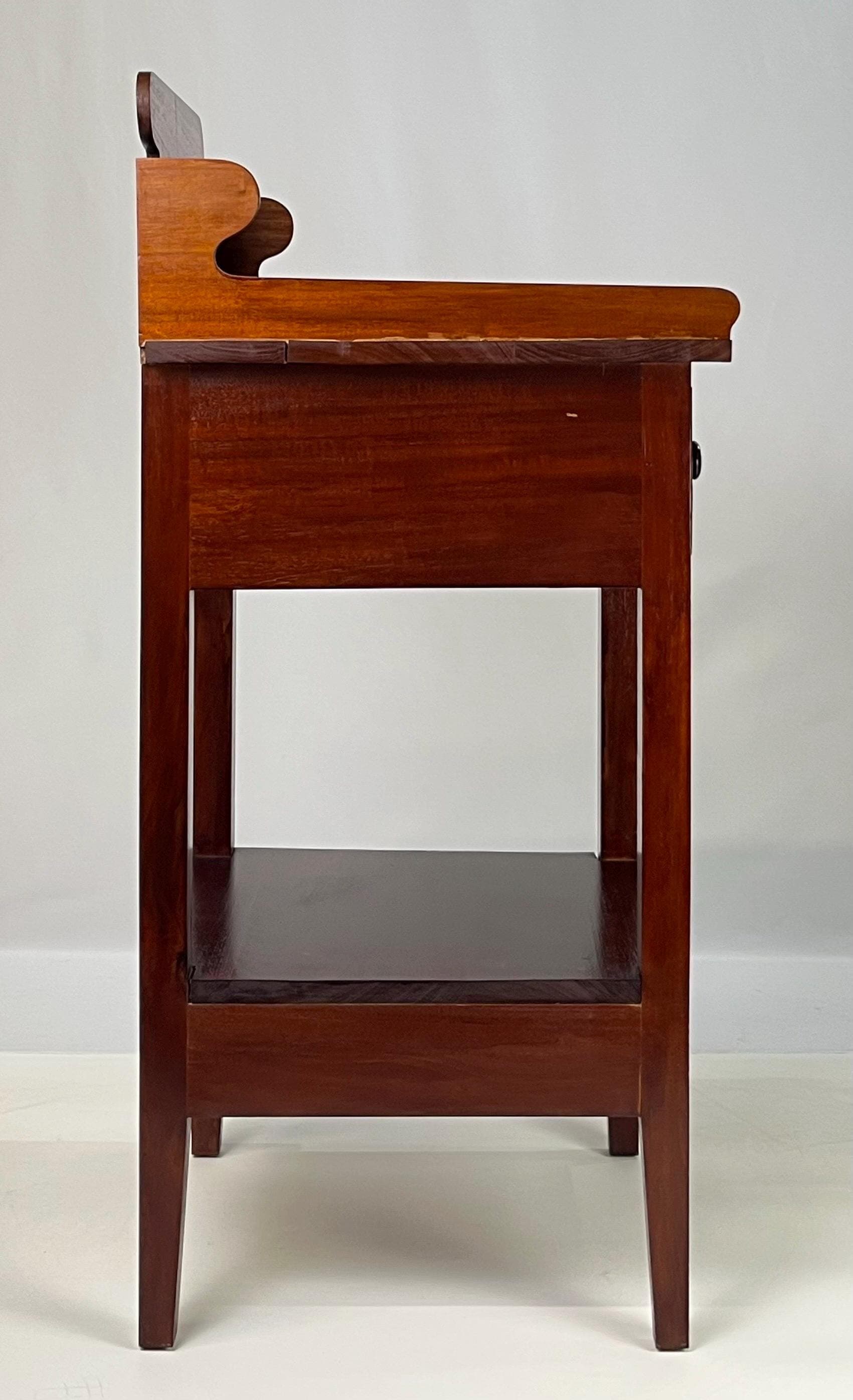 Antique Country Solid Mahogany Washstand / Bedside Table - Thumbnail 4