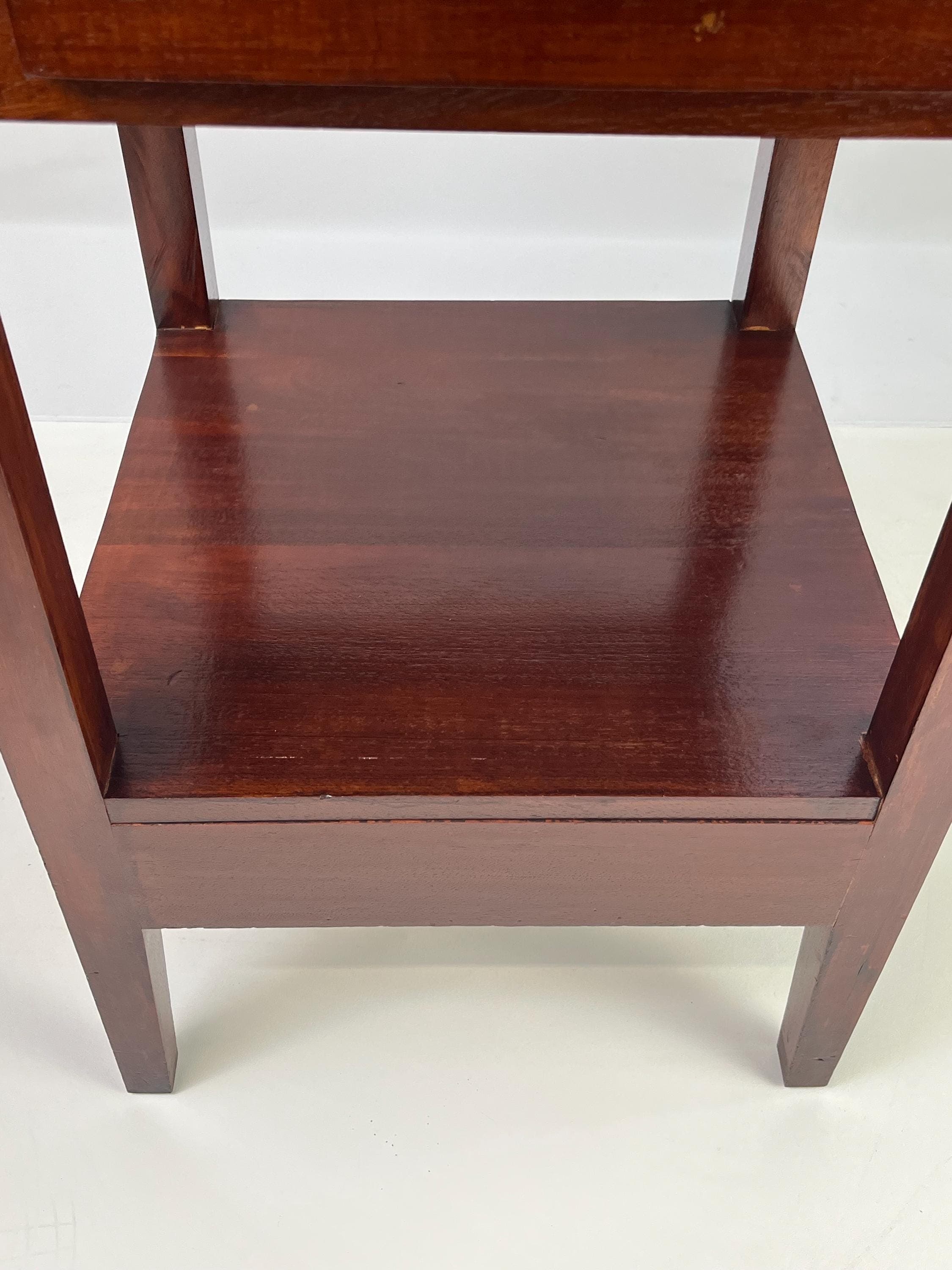 Antique Country Solid Mahogany Washstand / Bedside Table - Thumbnail 13
