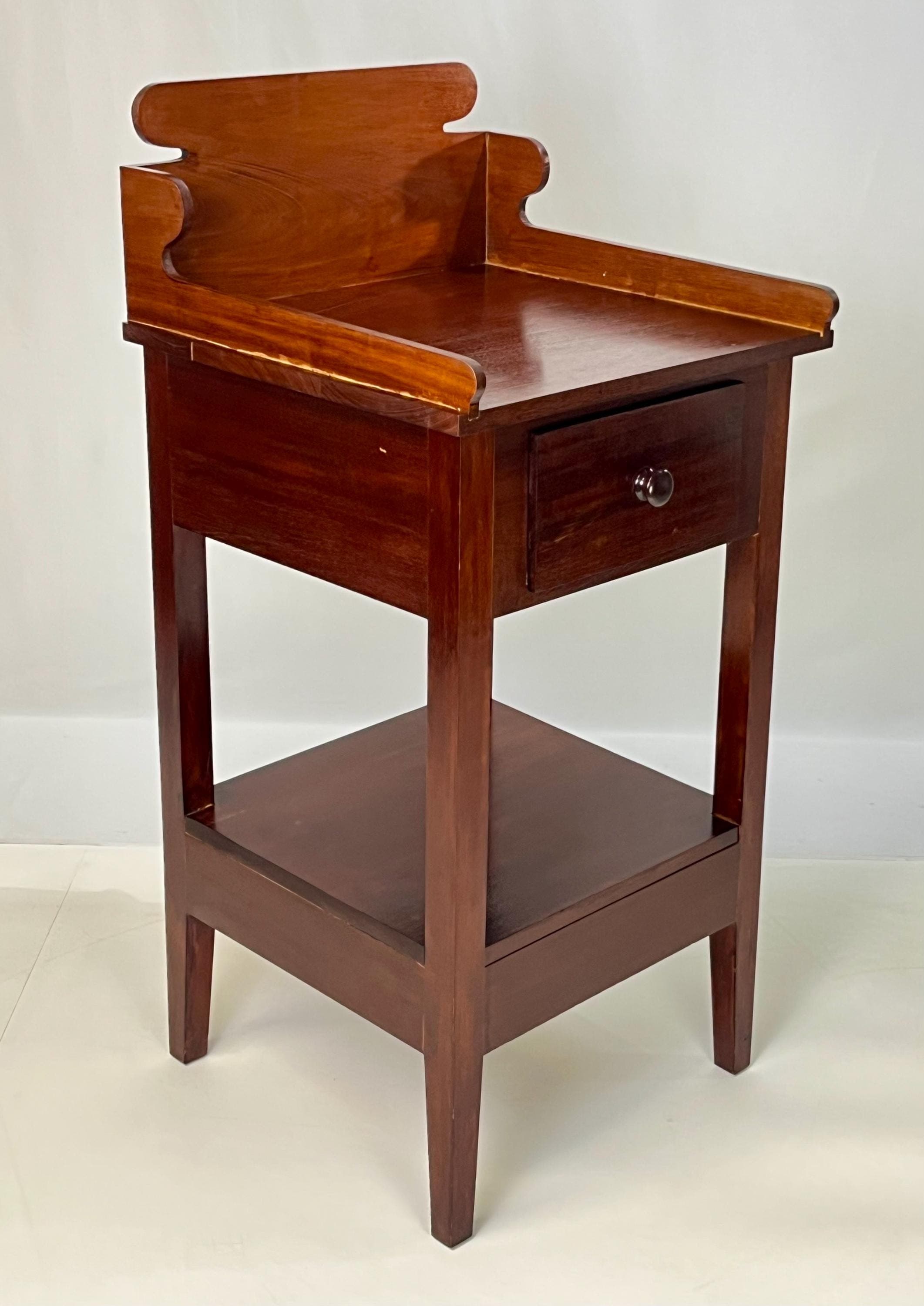 Antique Country Solid Mahogany Washstand / Bedside Table - Thumbnail 8