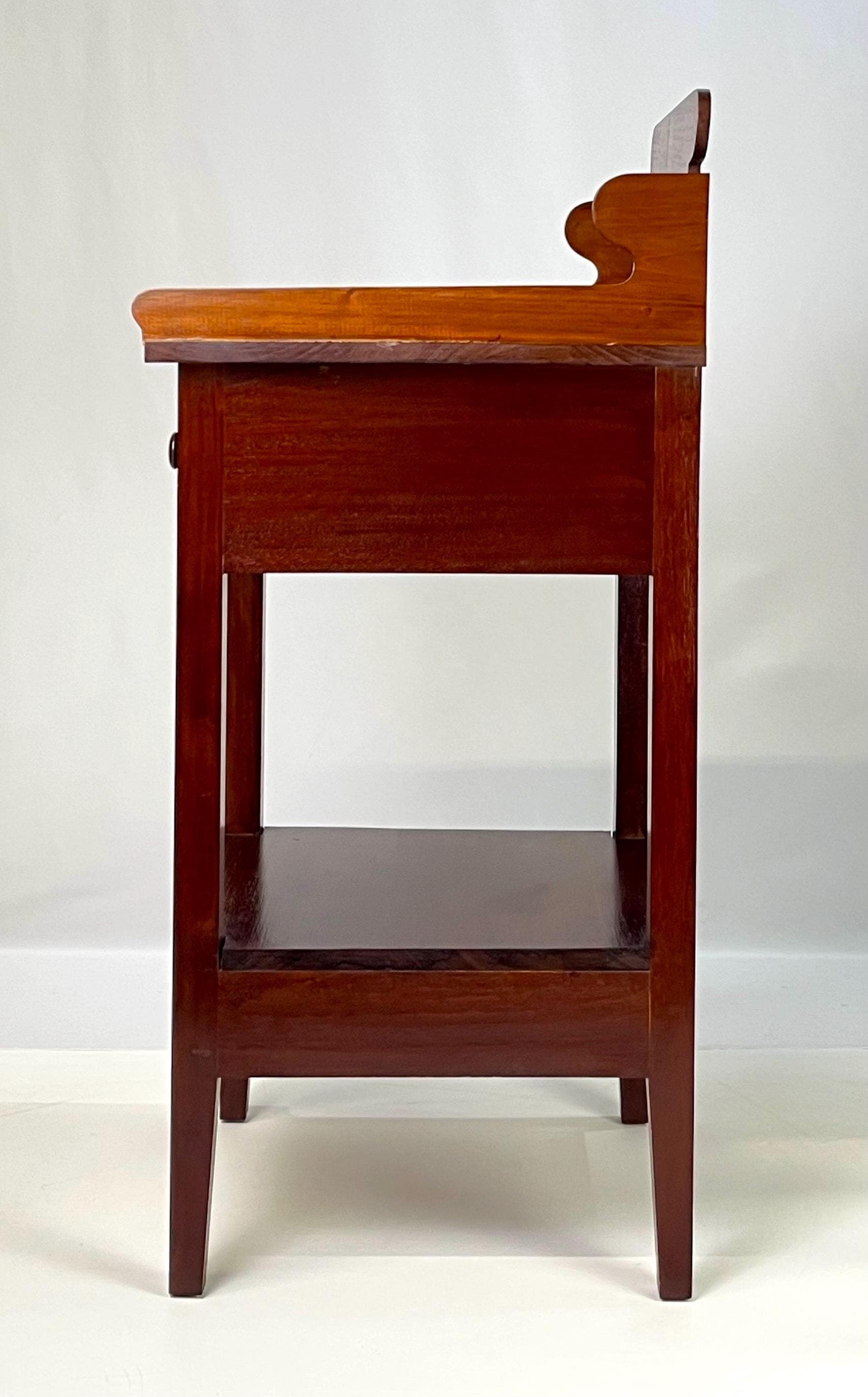 Antique Country Solid Mahogany Washstand / Bedside Table - Thumbnail 5