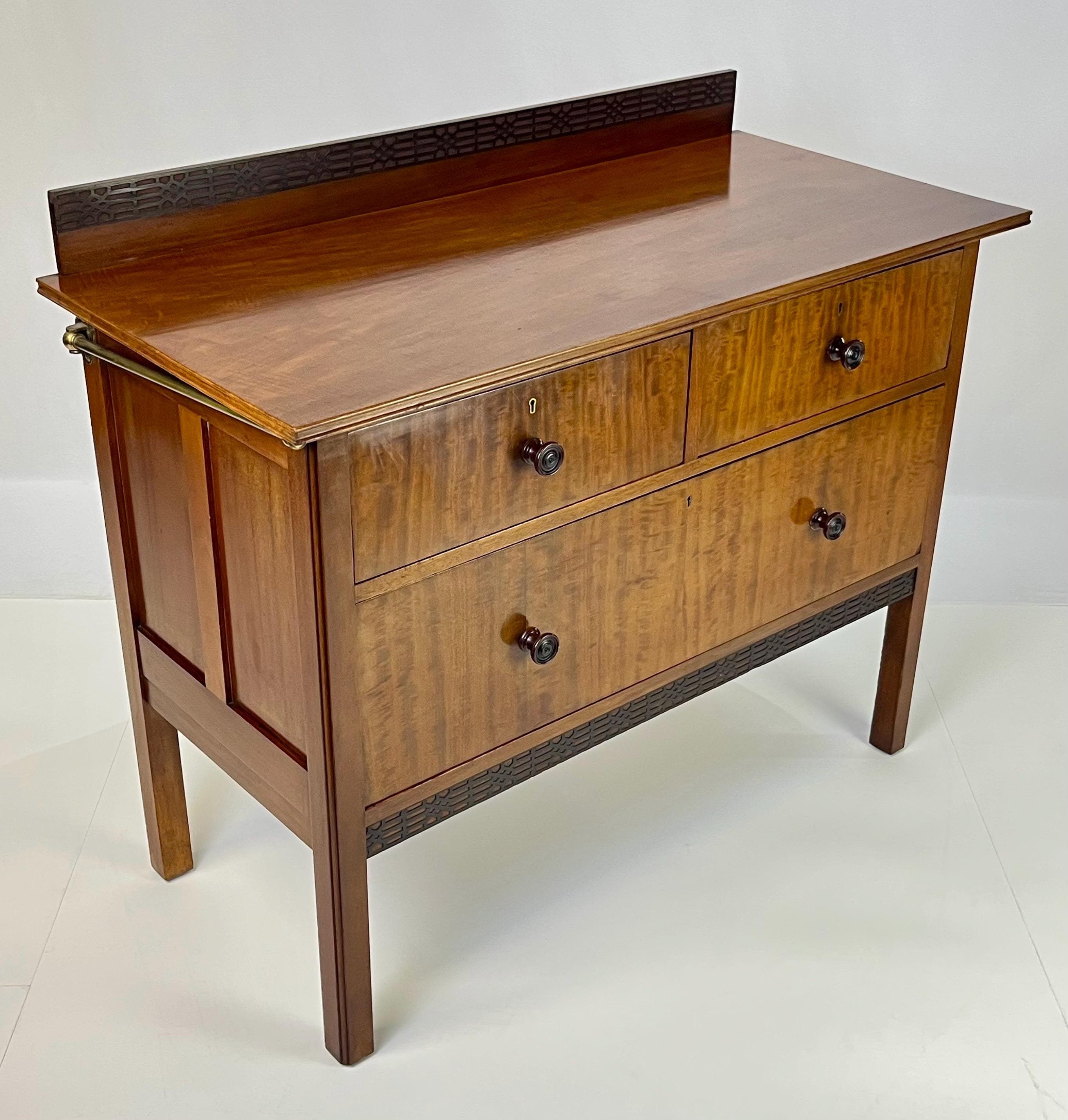 Vintage Regency Style Figured Mahogany Server or Washstand - Thumbnail 7