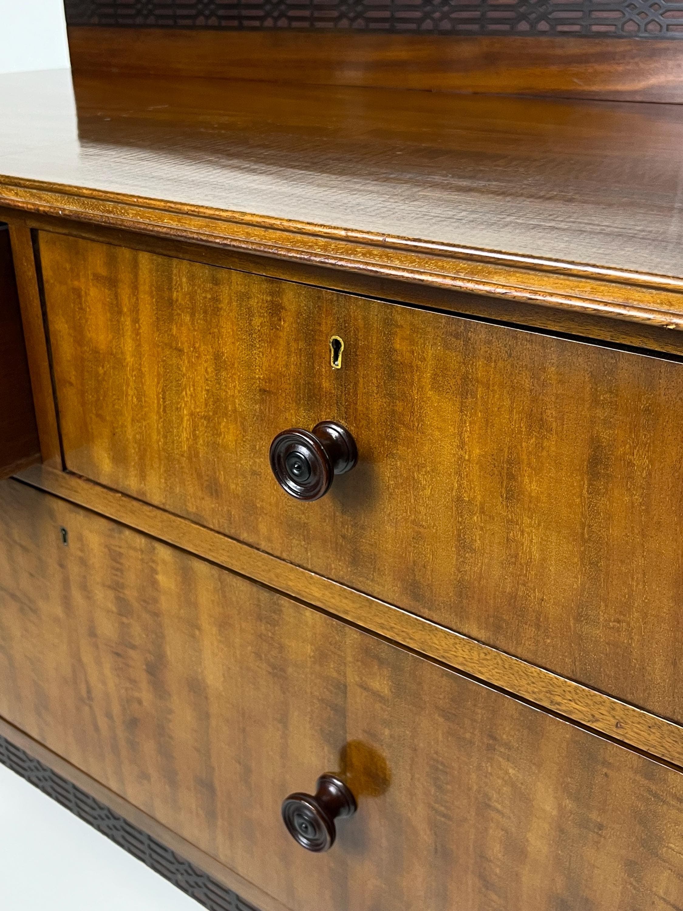 Vintage Regency Style Figured Mahogany Server or Washstand - Thumbnail 12