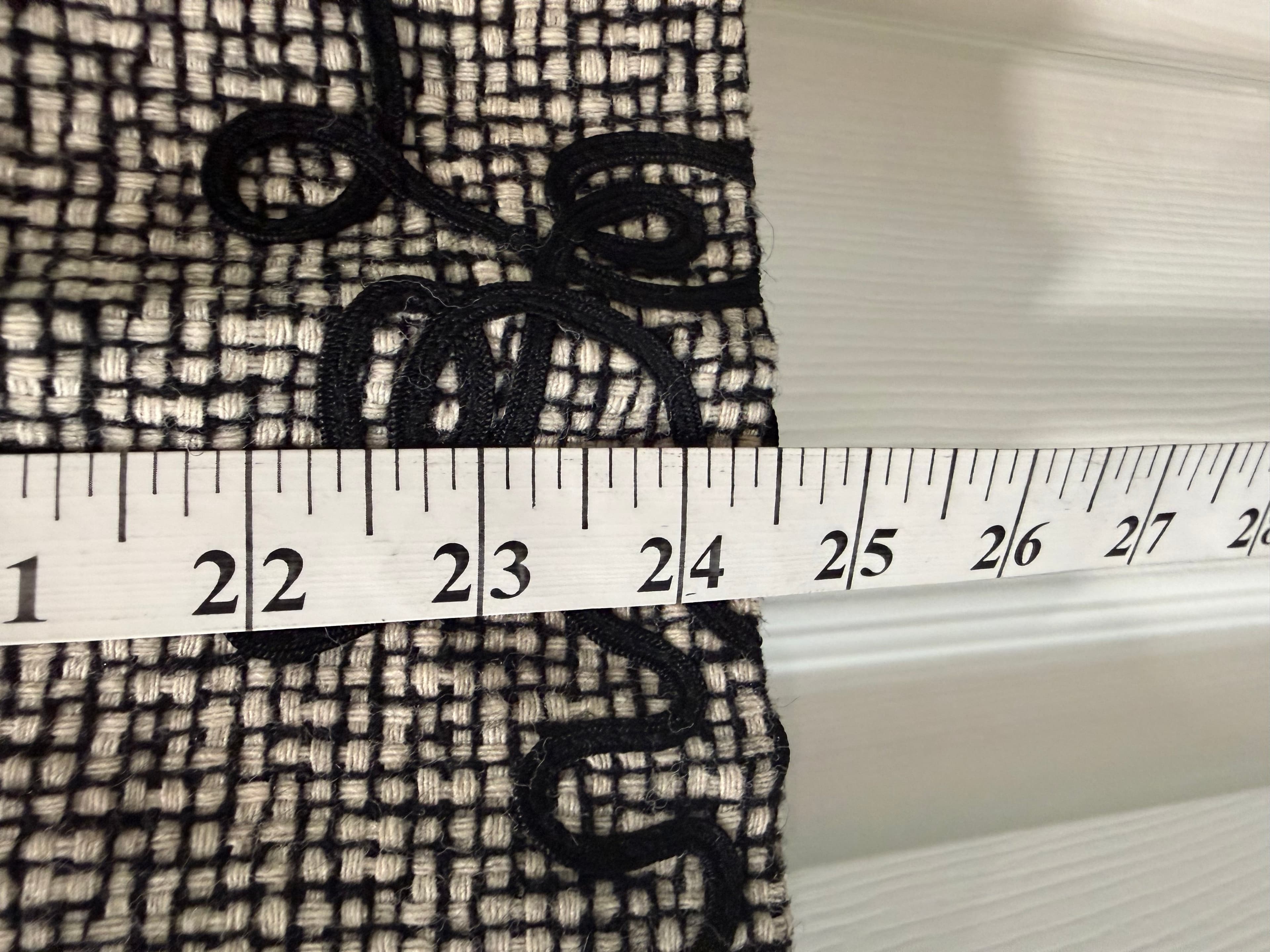 Floral Black and White Skirt with Embroidered Design - Thumbnail 2