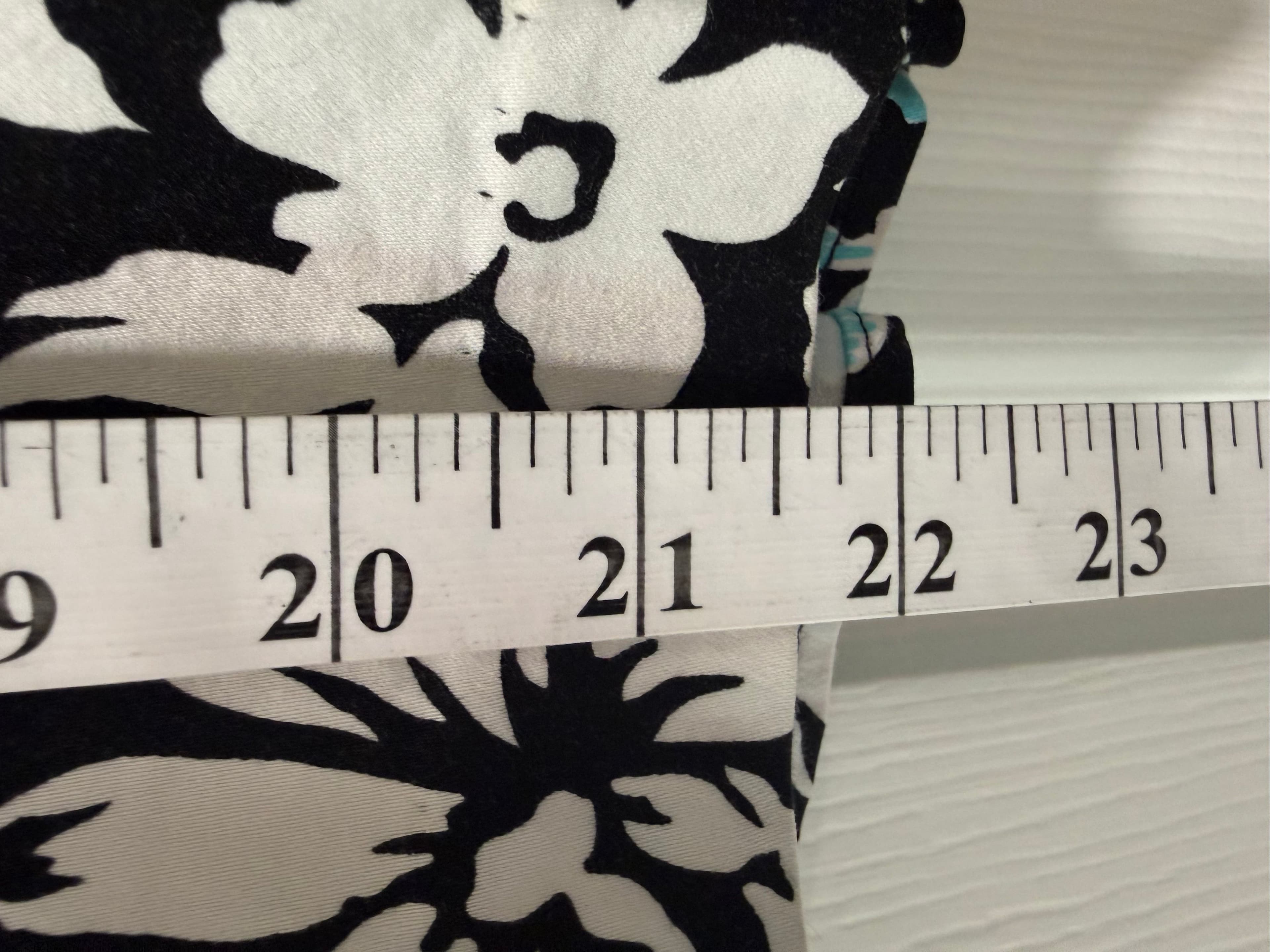 Floral Print Skirt with Blue and White Pattern - Thumbnail 2