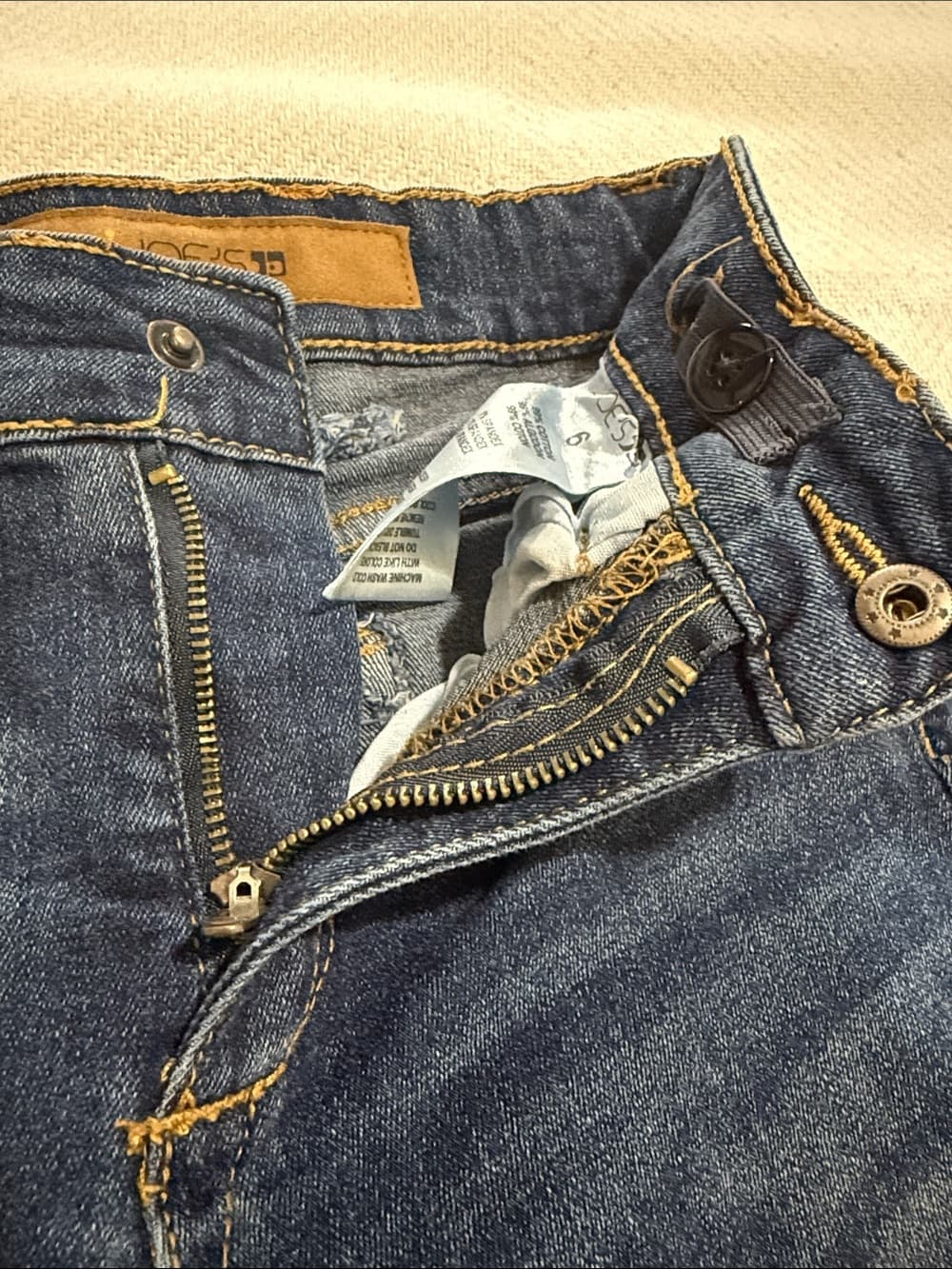 Joe's Jeans Dark Blue Kids Denim Jeans with Gold Stitching | Boys Size 6 - Thumbnail 7