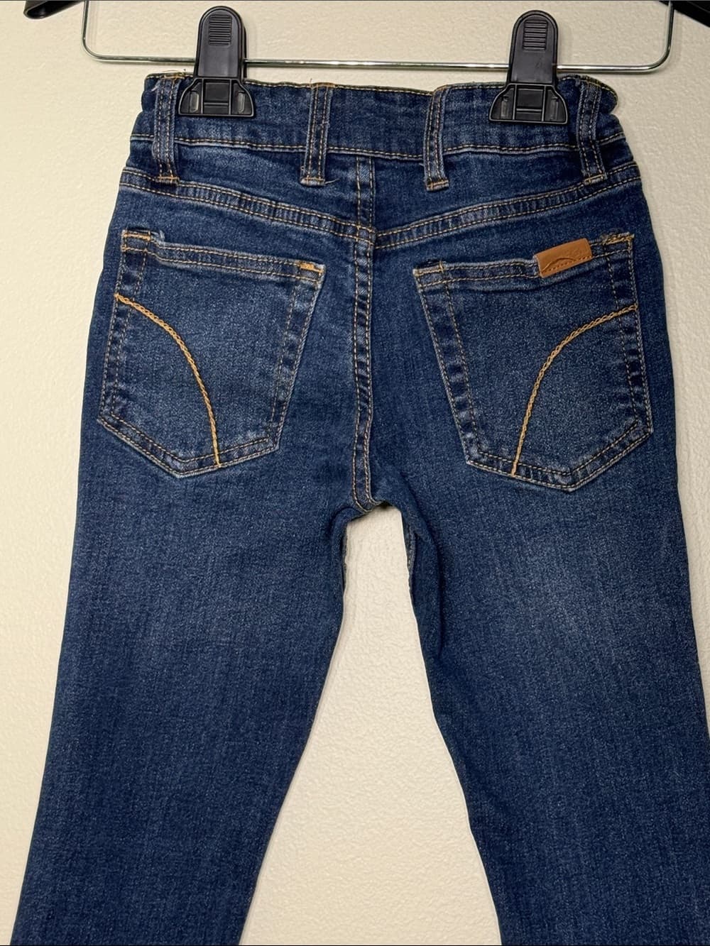 Joe's Jeans Dark Blue Kids Denim Jeans with Gold Stitching | Boys Size 6 - Thumbnail 4