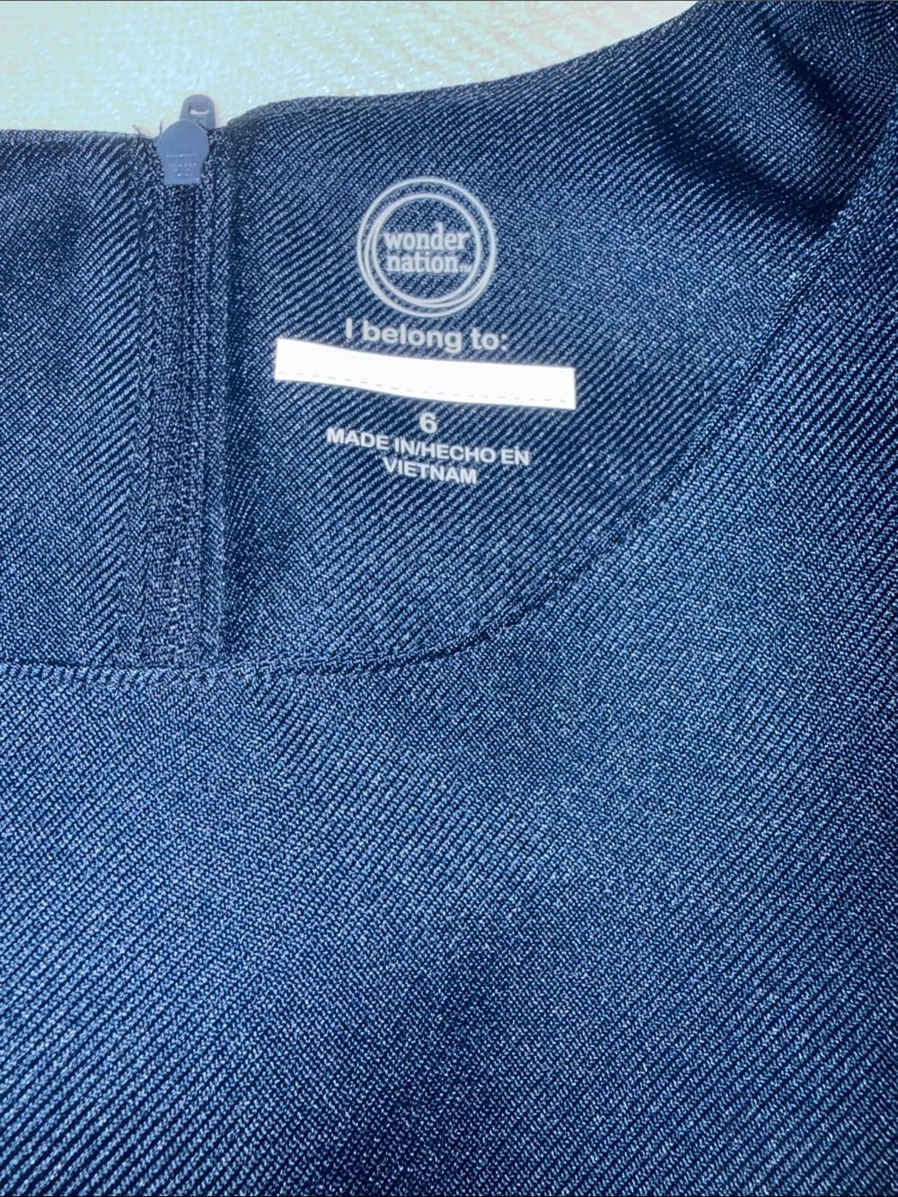 Wonder Nation Navy Pleated Hem School Jumper Dress | Size 6 - Thumbnail 2
