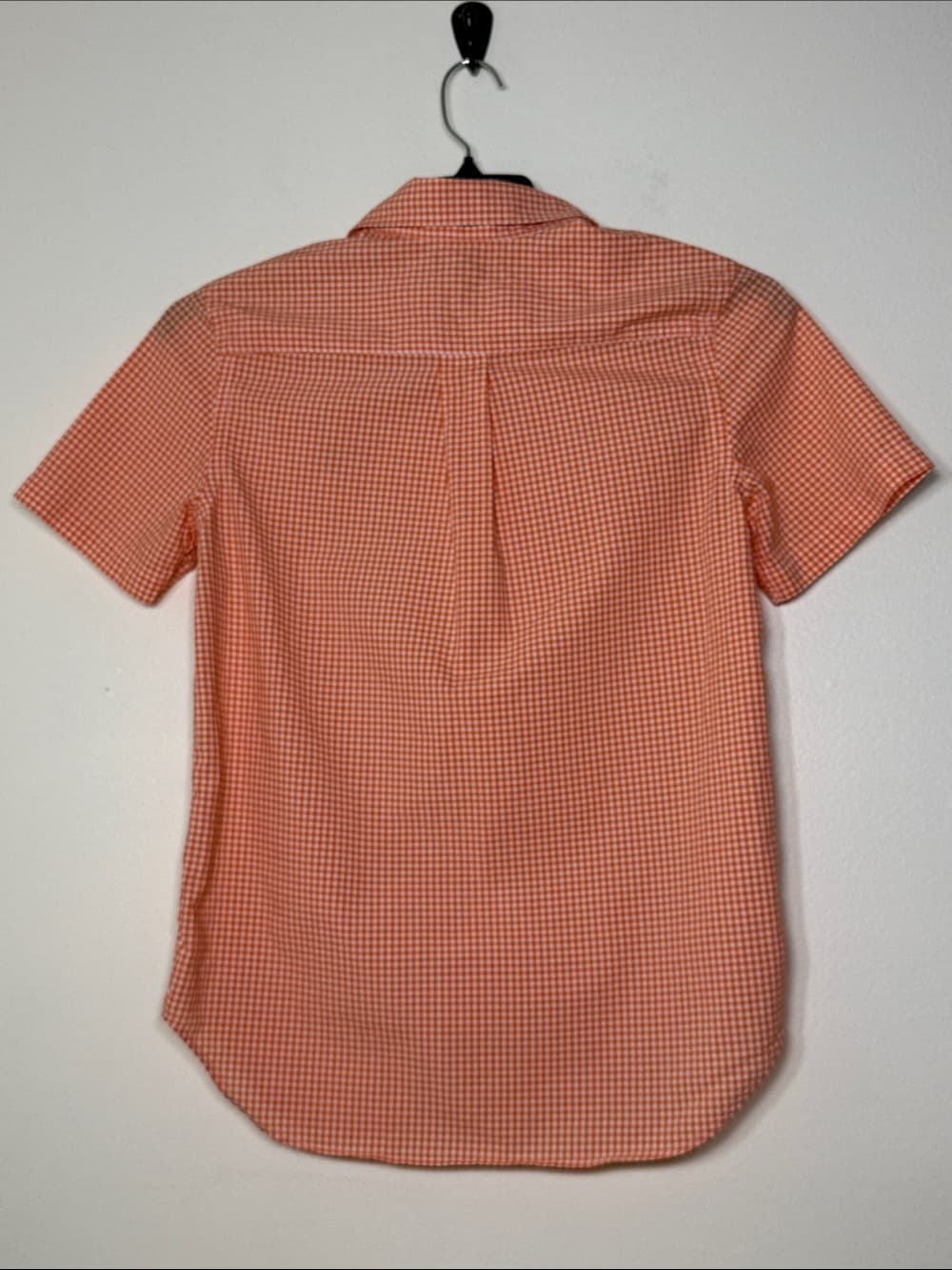 Ralph Lauren Orange Gingham Short-Sleeve Button-Down Shirt | Size Large (14-16) - Thumbnail 2