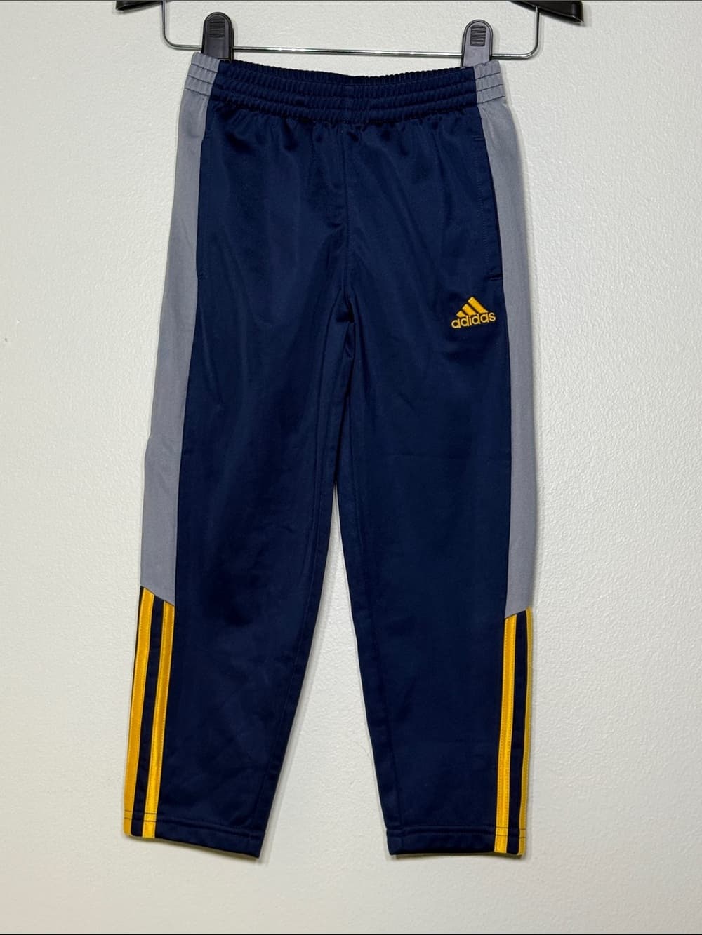 Adidas Navy Track Set with Yellow Accents | Size 5 Tall - Thumbnail 4