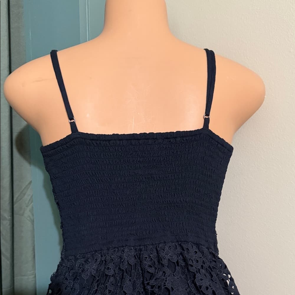 Navy Lace Mini Dress – Abercrombie & Fitch | Size Small (Juniors) - Thumbnail 3