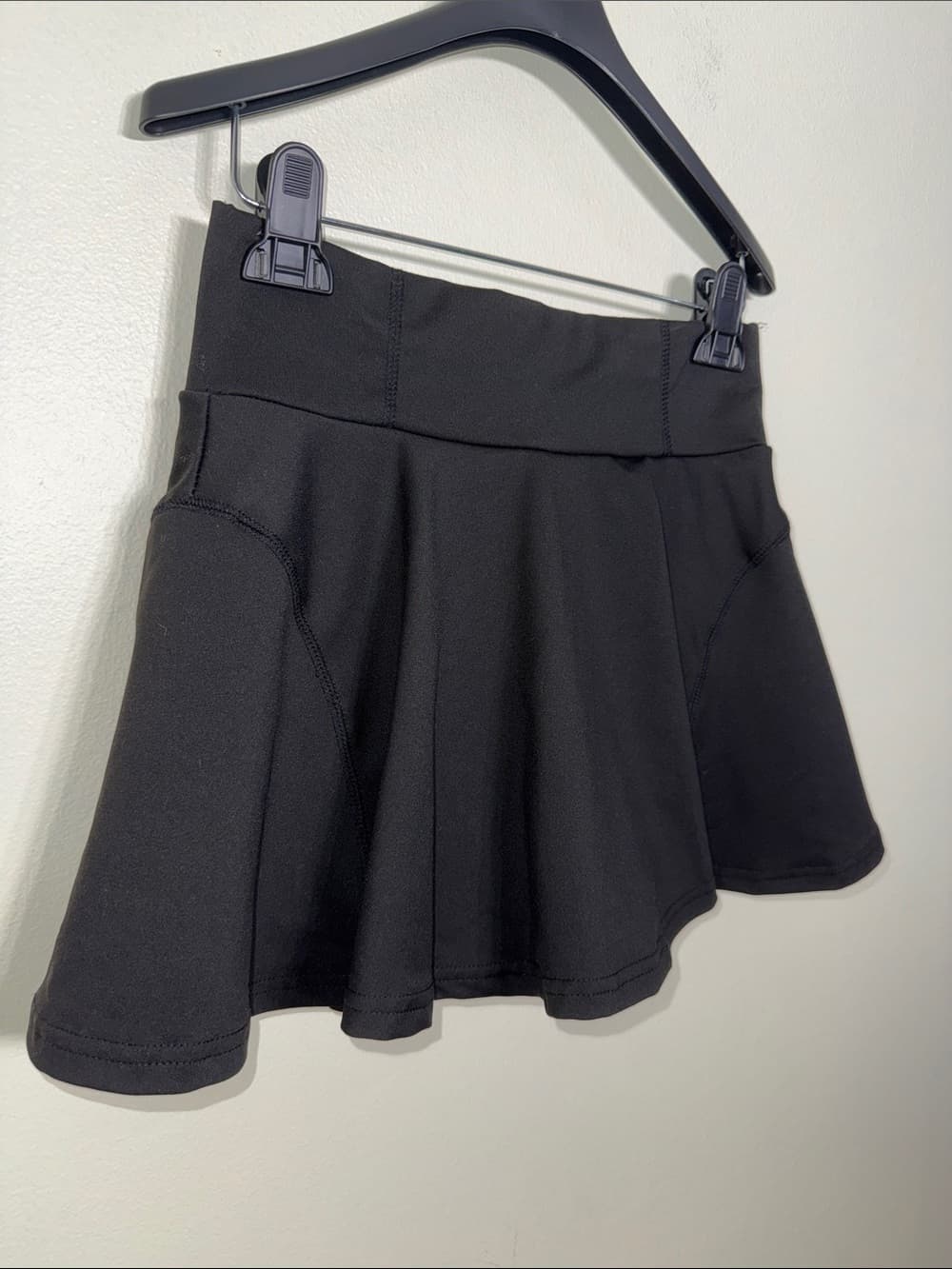 Classic Black SHEIN Flared Skirt w/ Shorts Liner | Size Small - Thumbnail 2