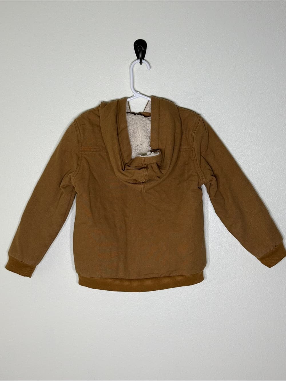 Vintage Kids Hooded Zip Sweatshirt - Brown - Thumbnail 3