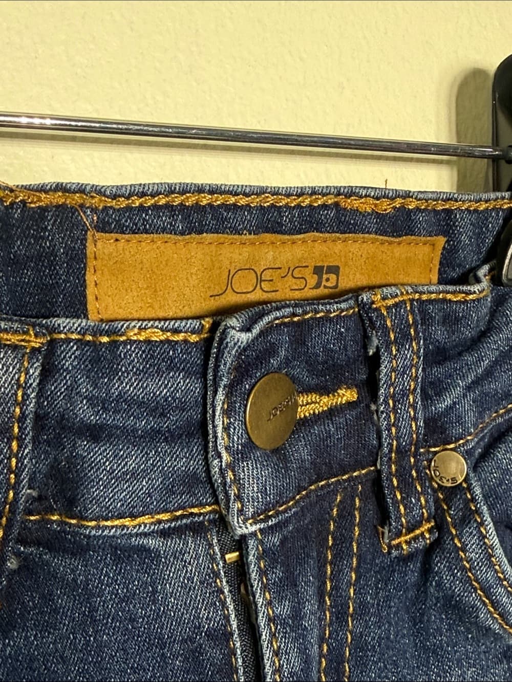 Joe's Jeans Dark Blue Kids Denim Jeans with Gold Stitching | Boys Size 6 - Thumbnail 2