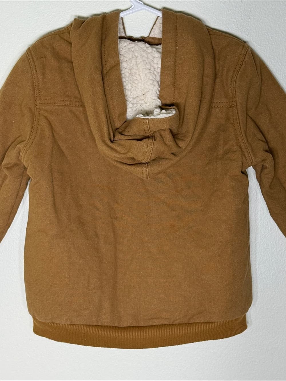 Vintage Kids Hooded Zip Sweatshirt - Brown - Thumbnail 4