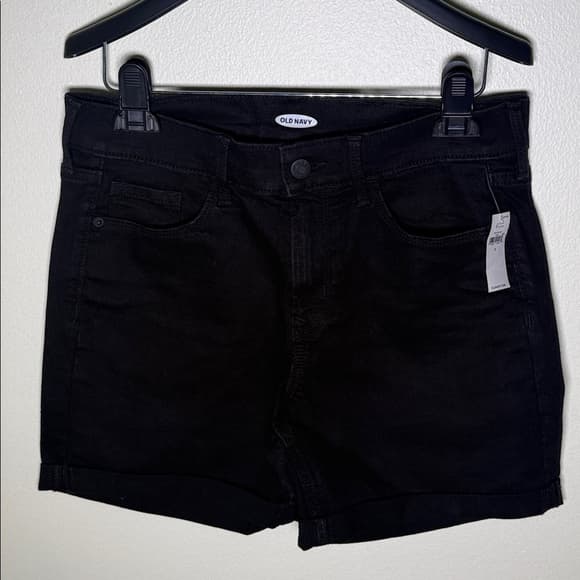 Old Navy Black Denim Shorts - Size 6 - NWT - Thumbnail 8