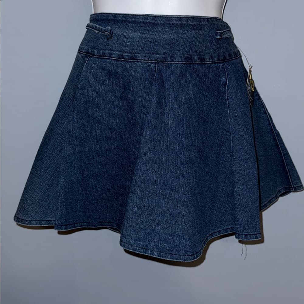 Denim Skort with Flared Hem - Size Unknown - Thumbnail 2