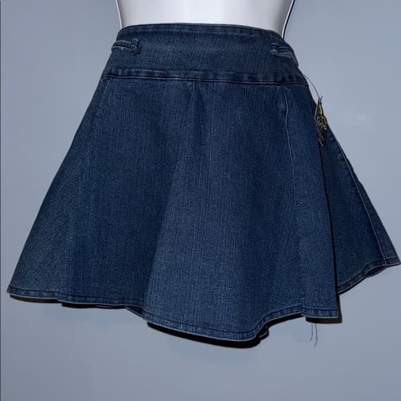 Denim Skort with Flared Hem - Size Unknown - Thumbnail 8