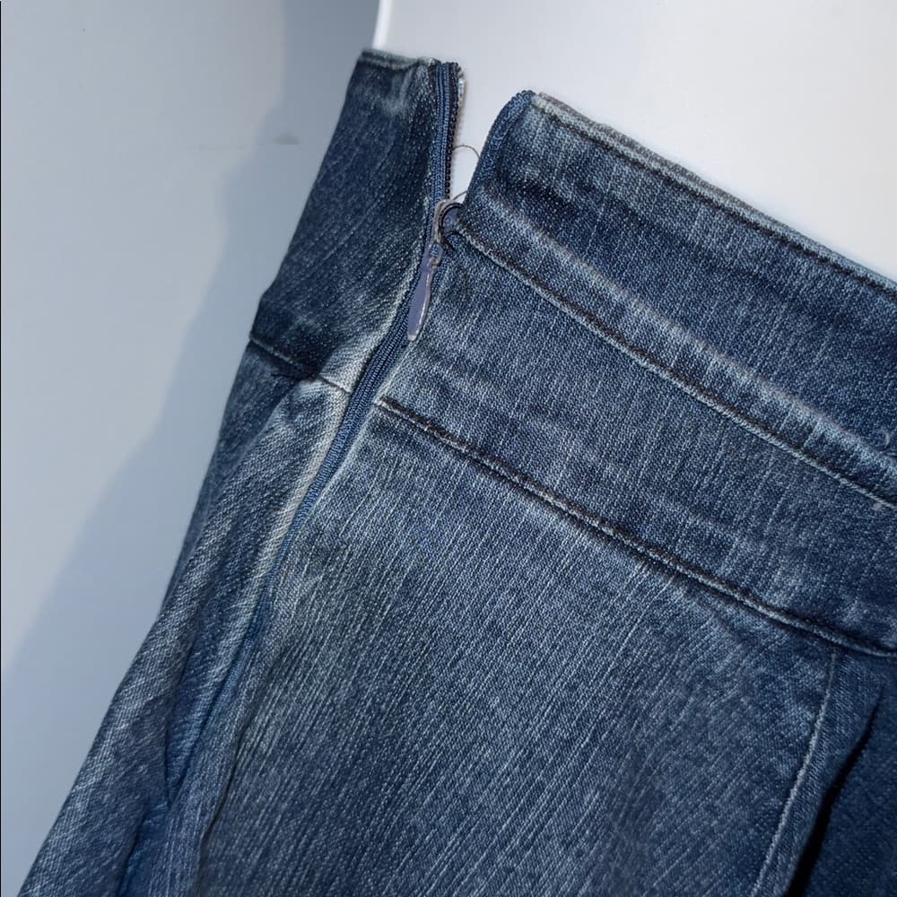 Denim Skort with Flared Hem - Size Unknown - Thumbnail 4