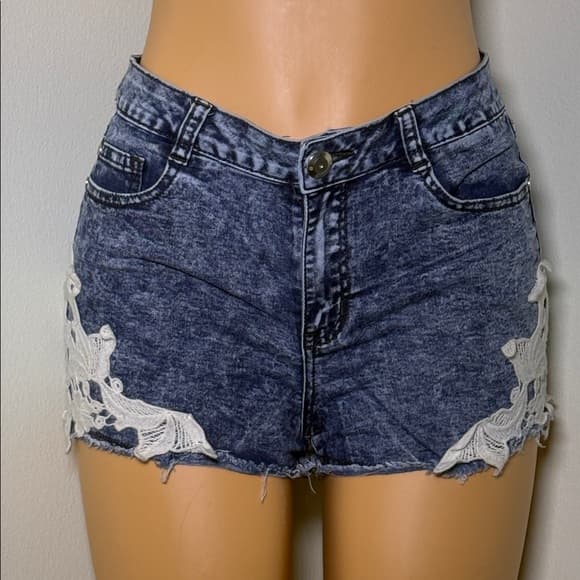 Boom Boom Jeans Distressed Denim Shorts - Juniors Size 7 - Thumbnail 6