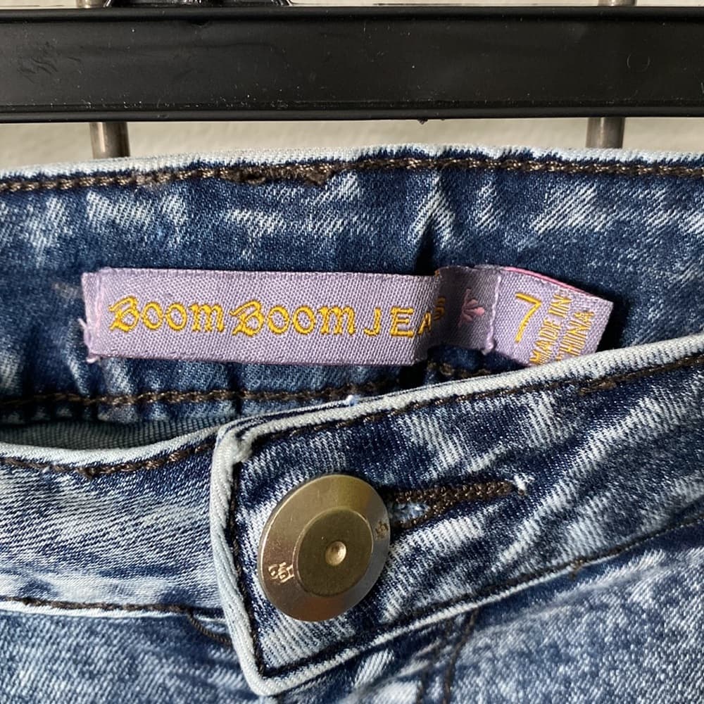 Boom Boom Jeans Distressed Denim Shorts - Juniors Size 7 - Thumbnail 3
