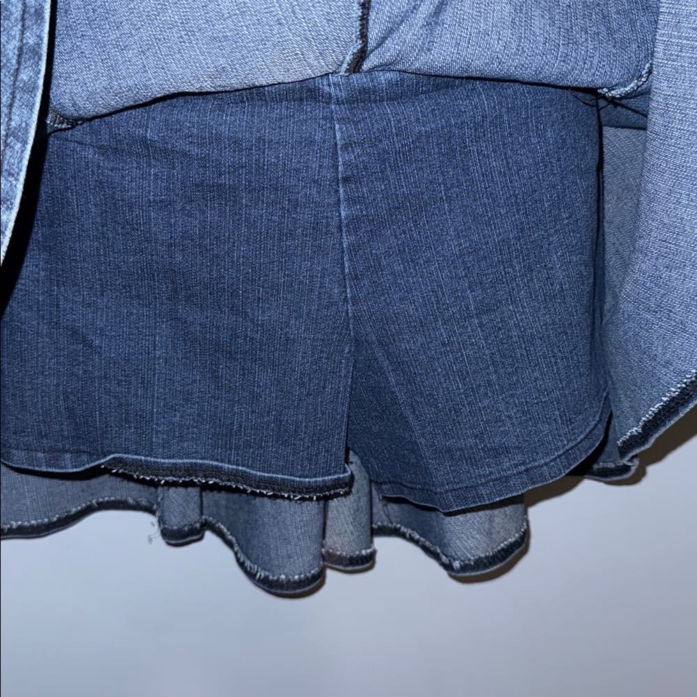 Denim Skort with Flared Hem - Size Unknown - Thumbnail 6