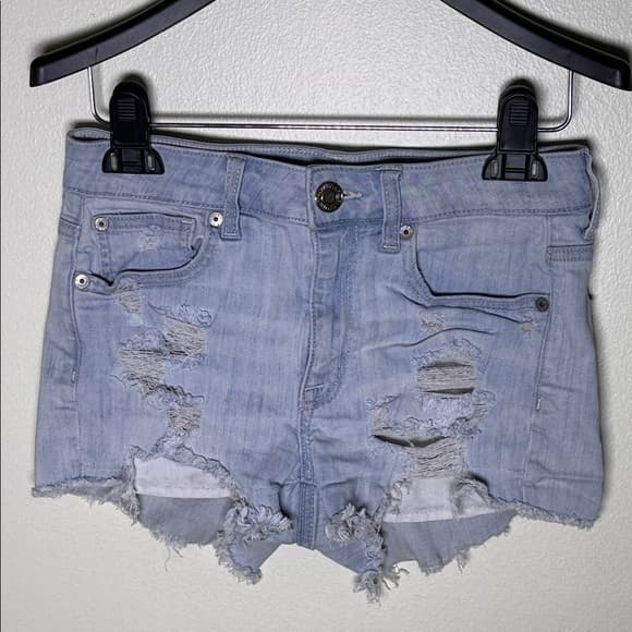 American Eagle Distressed Denim Shorts - Size 2 - Thumbnail 8