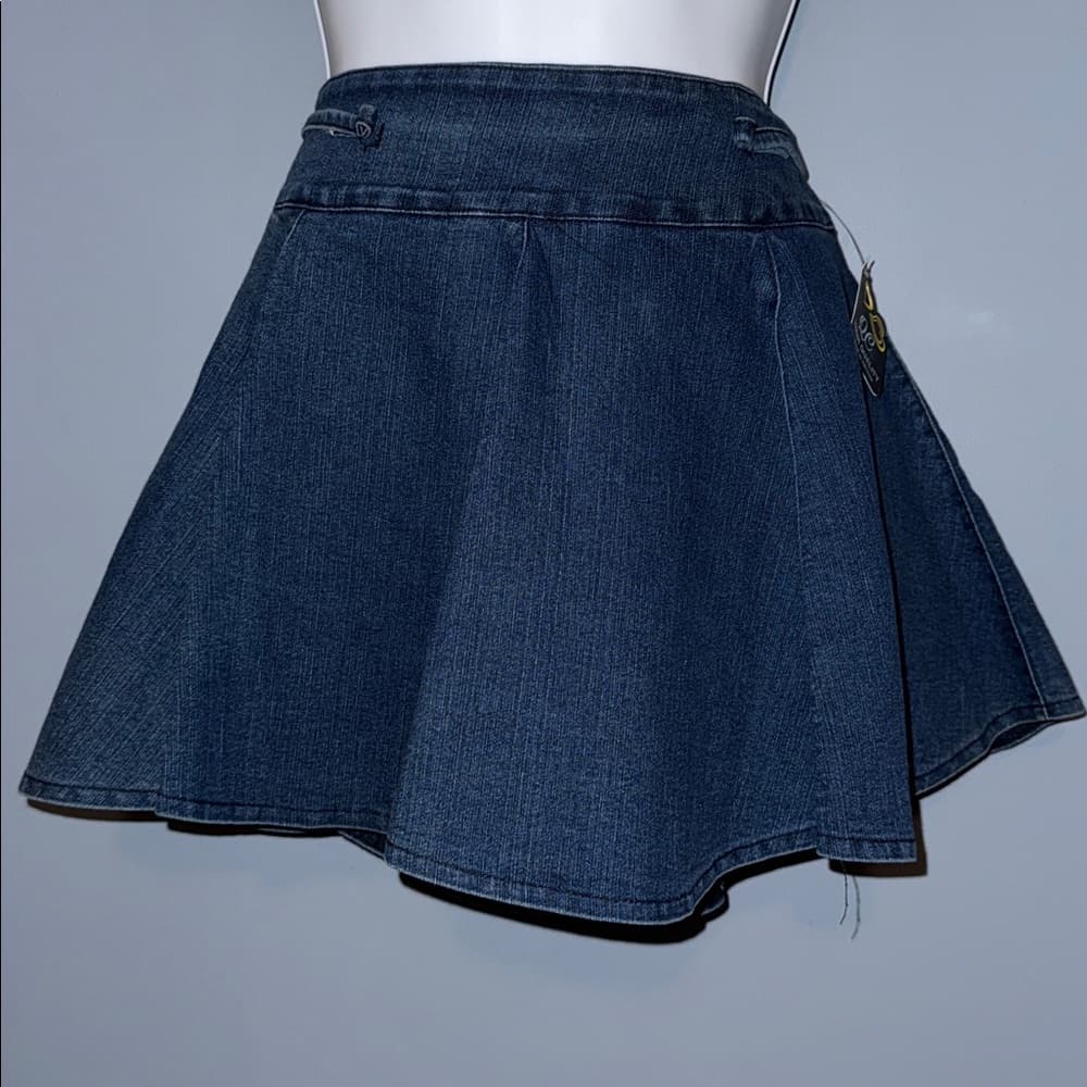 Denim Skort with Flared Hem - Size Unknown - Thumbnail 7