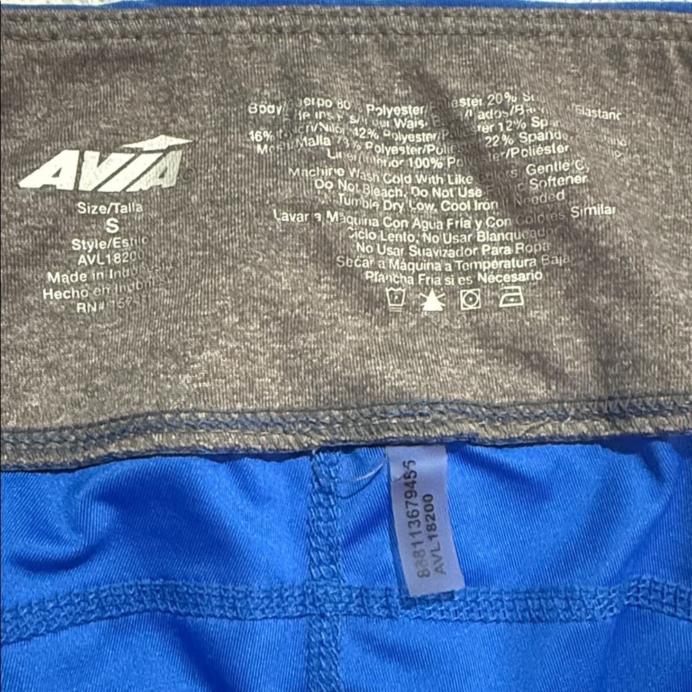 Avia Women's Athletic Shorts in Blue and Gray - Thumbnail 5