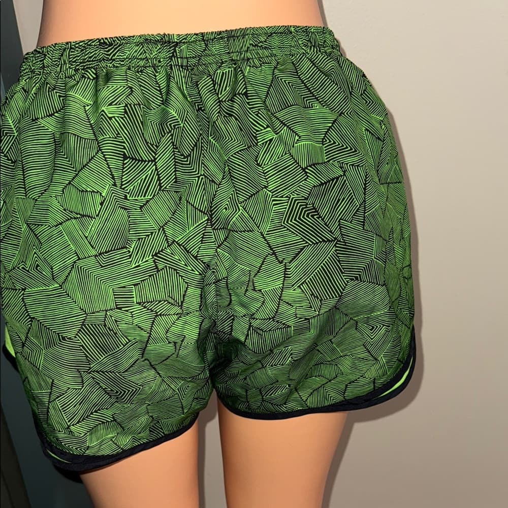 Nike Dri-FIT Tempo Running Shorts | Women's Large | Neon Green & Black Print - Thumbnail 3