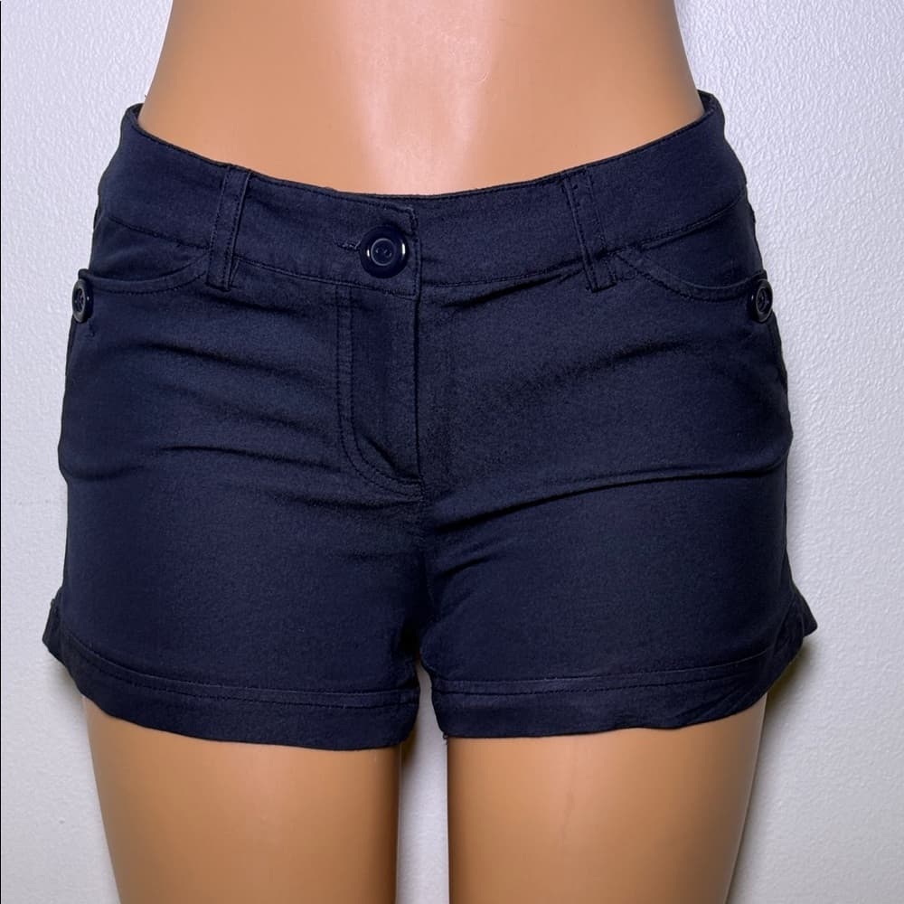 Navy Blue Low-Rise Mini Shorts | Size medium - Waist 14.5” - Thumbnail 8